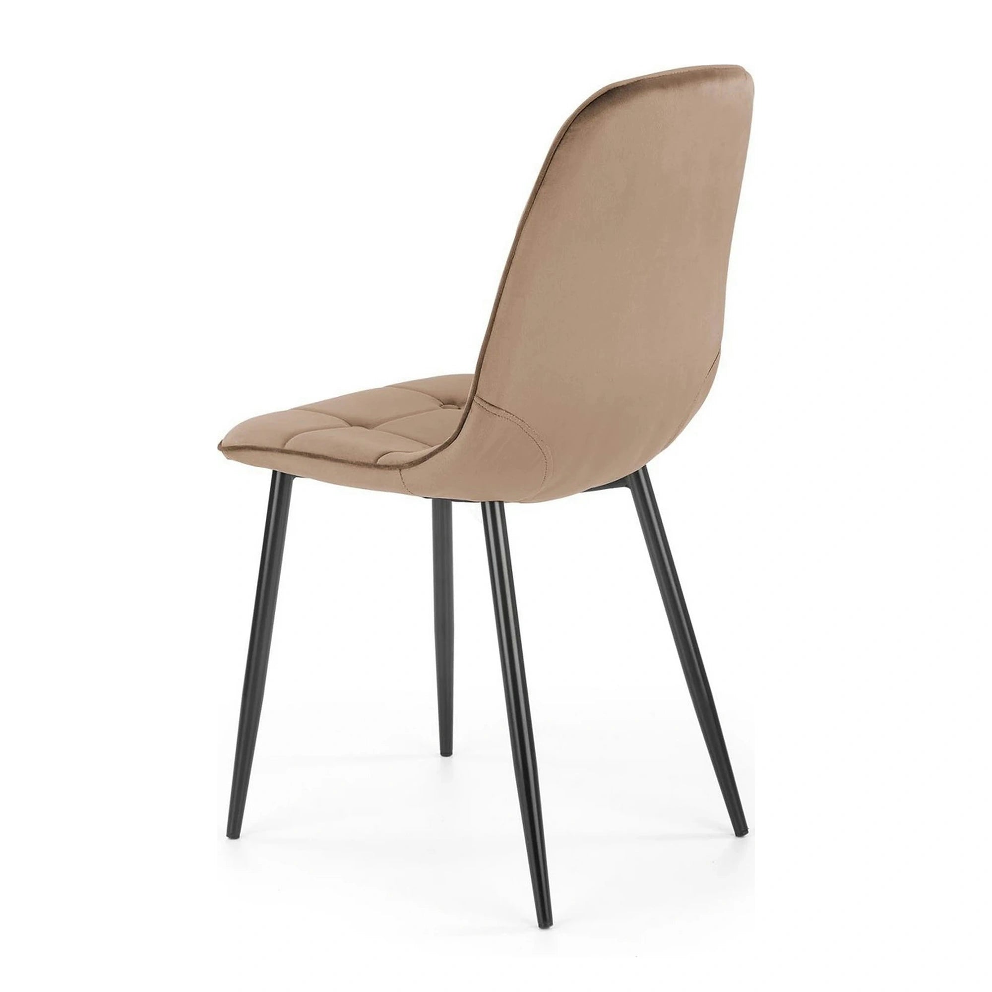 Scaun tapitat K417, bej, stofa catifelata, 44x56x87 cm