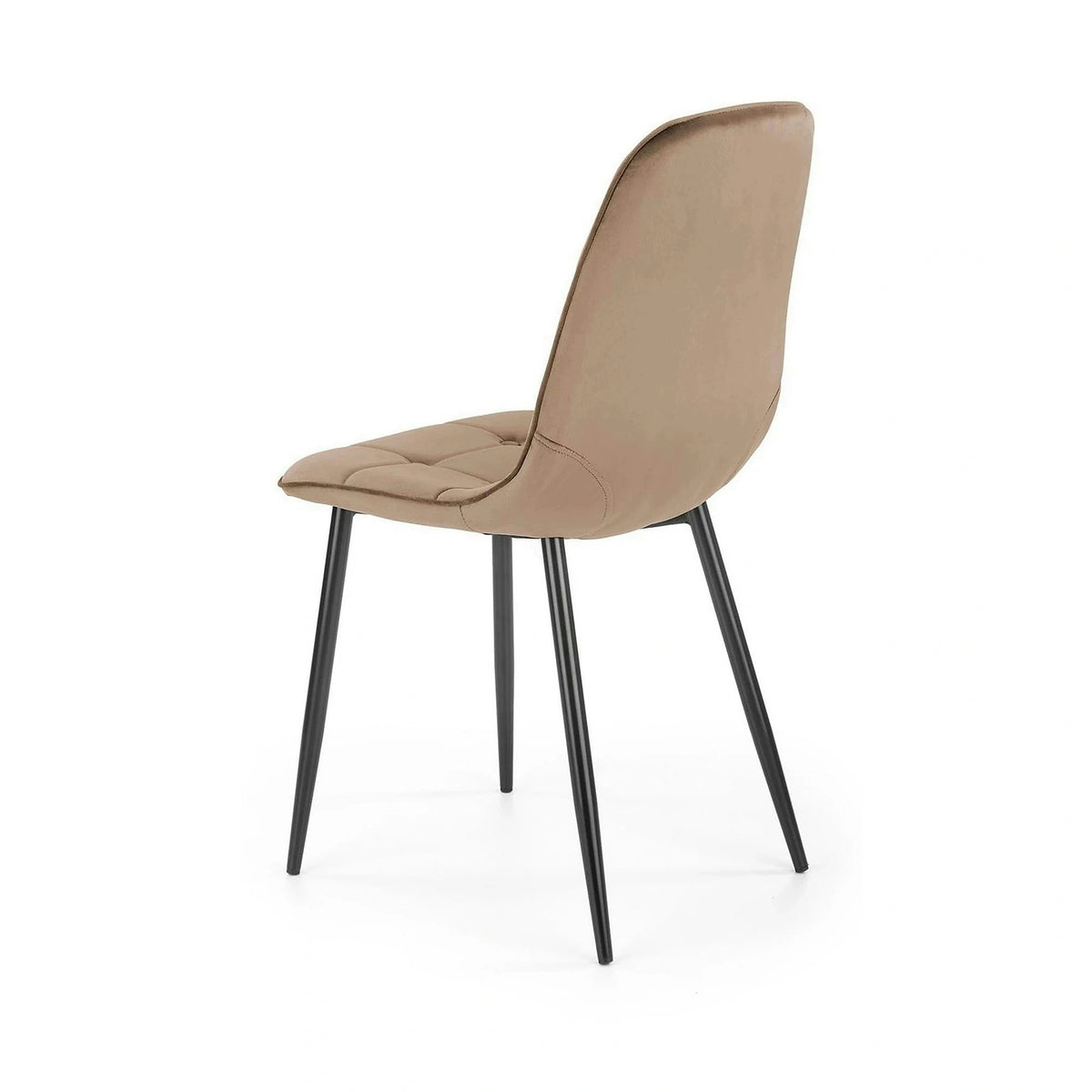 Scaun tapitat K417, bej, stofa catifelata, 44x56x87 cm