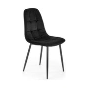 Scaun tapitat K417, negru, stofa catifelata, 44x56x87 cm
