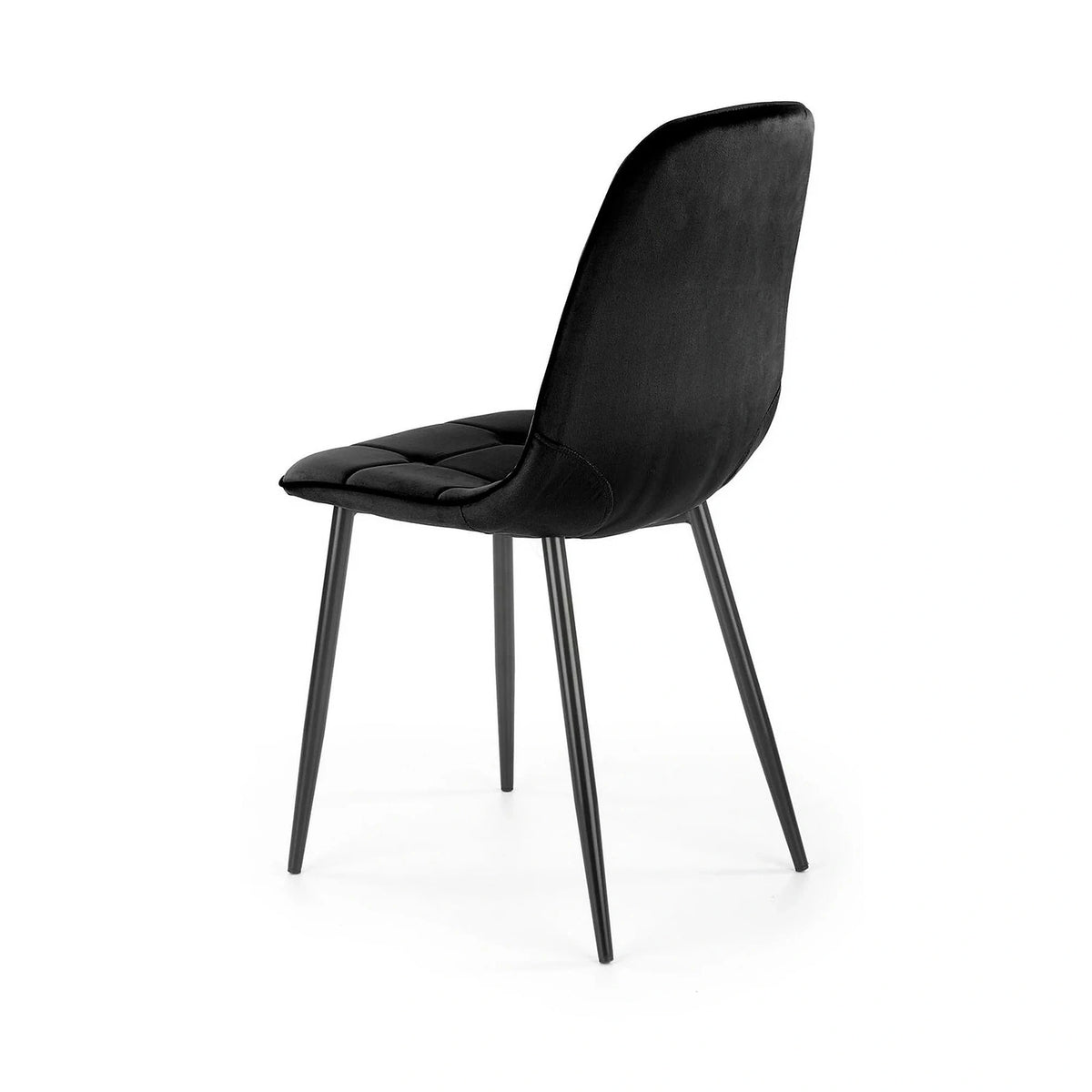 Scaun tapitat K417, negru, stofa catifelata, 44x56x87 cm