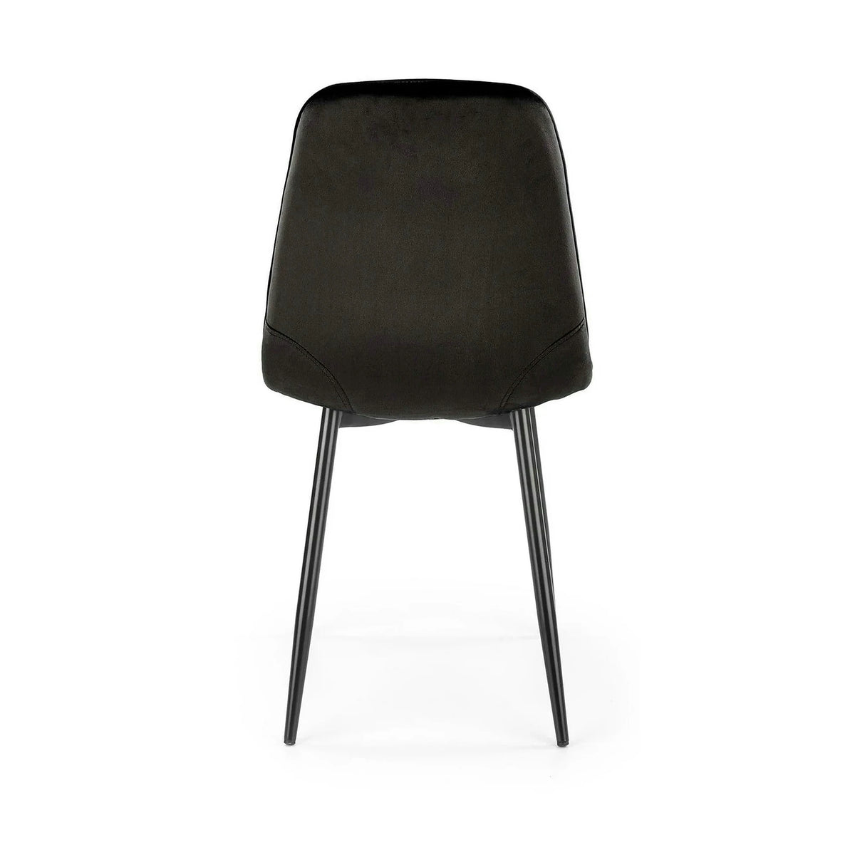Scaun tapitat K417, negru, stofa catifelata, 44x56x87 cm