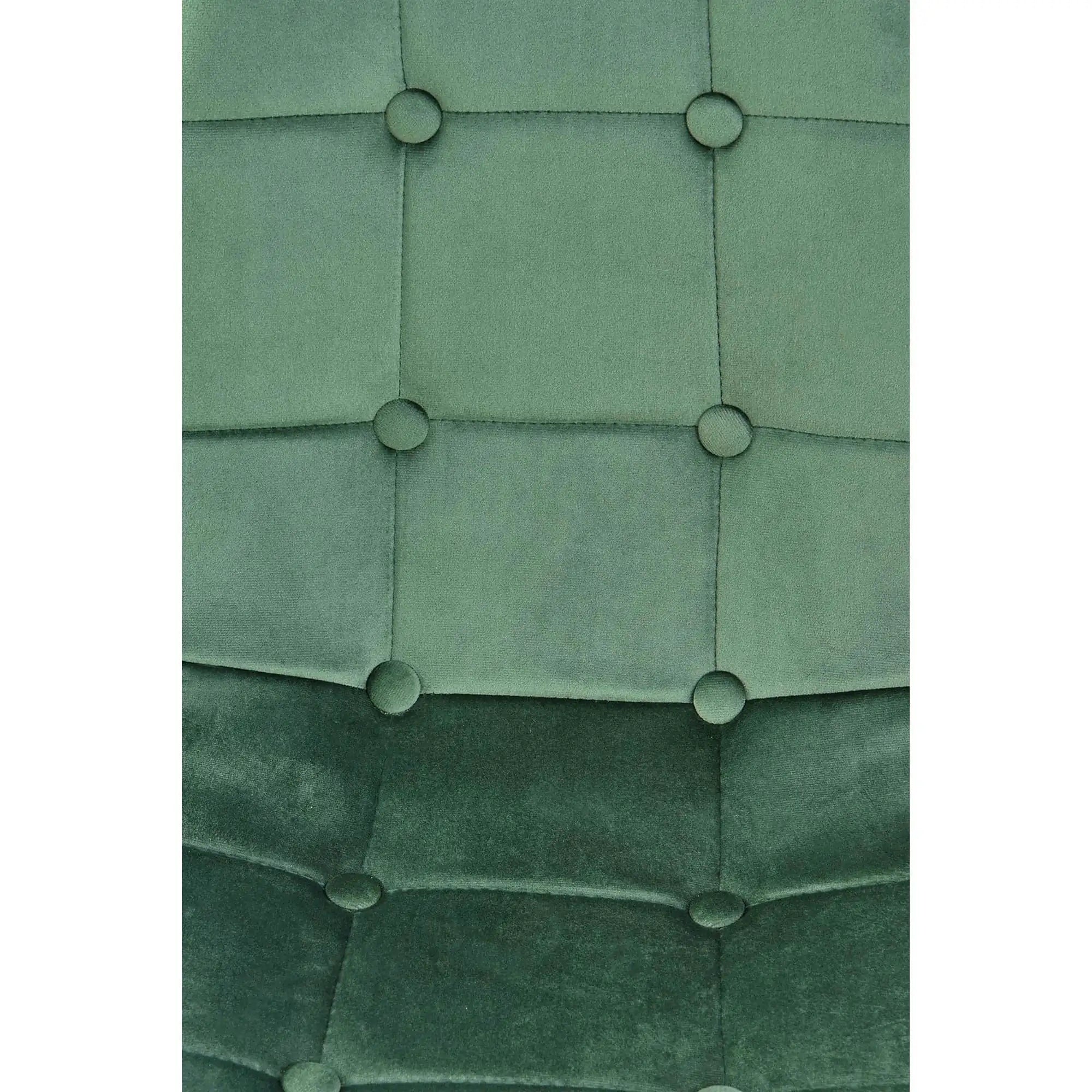 Scaun tapitat K417, verde/negru, stofa catifelata/metal, 46x56x87 cm
