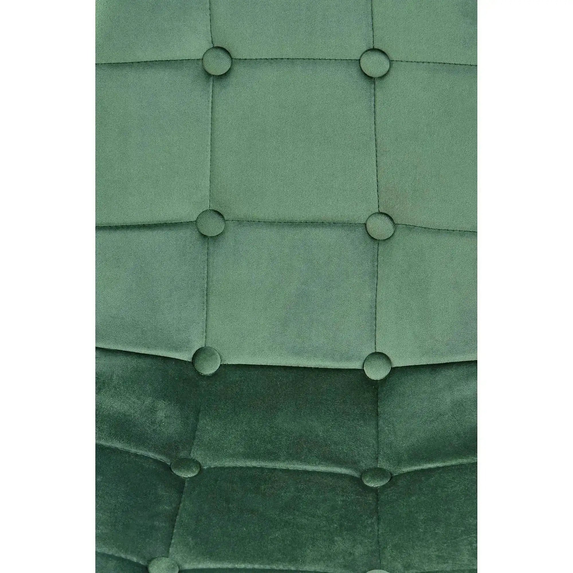 Scaun tapitat K417, verde/negru, stofa catifelata/metal, 46x56x87 cm