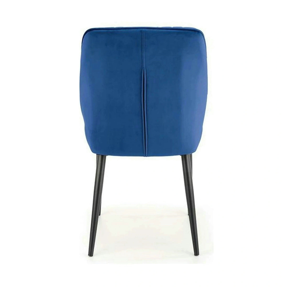 Scaun tapitat K432, albastru, stofa catifelata, 48x57x85 cm