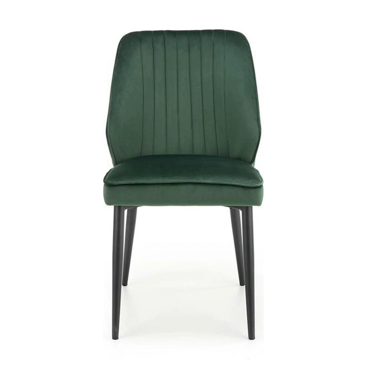 Scaun tapitat K432, verde inchis, stofa catifelata, 48x57x85 cm