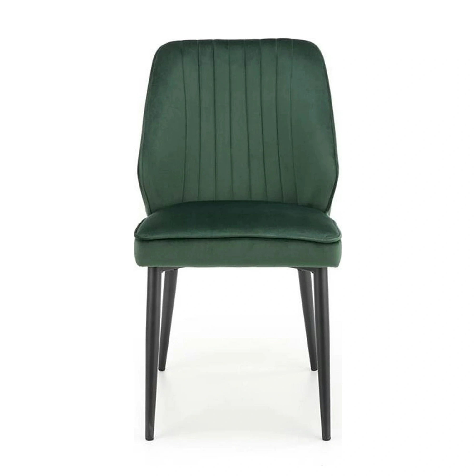 Scaun tapitat K432, verde inchis, stofa catifelata, 48x57x85 cm