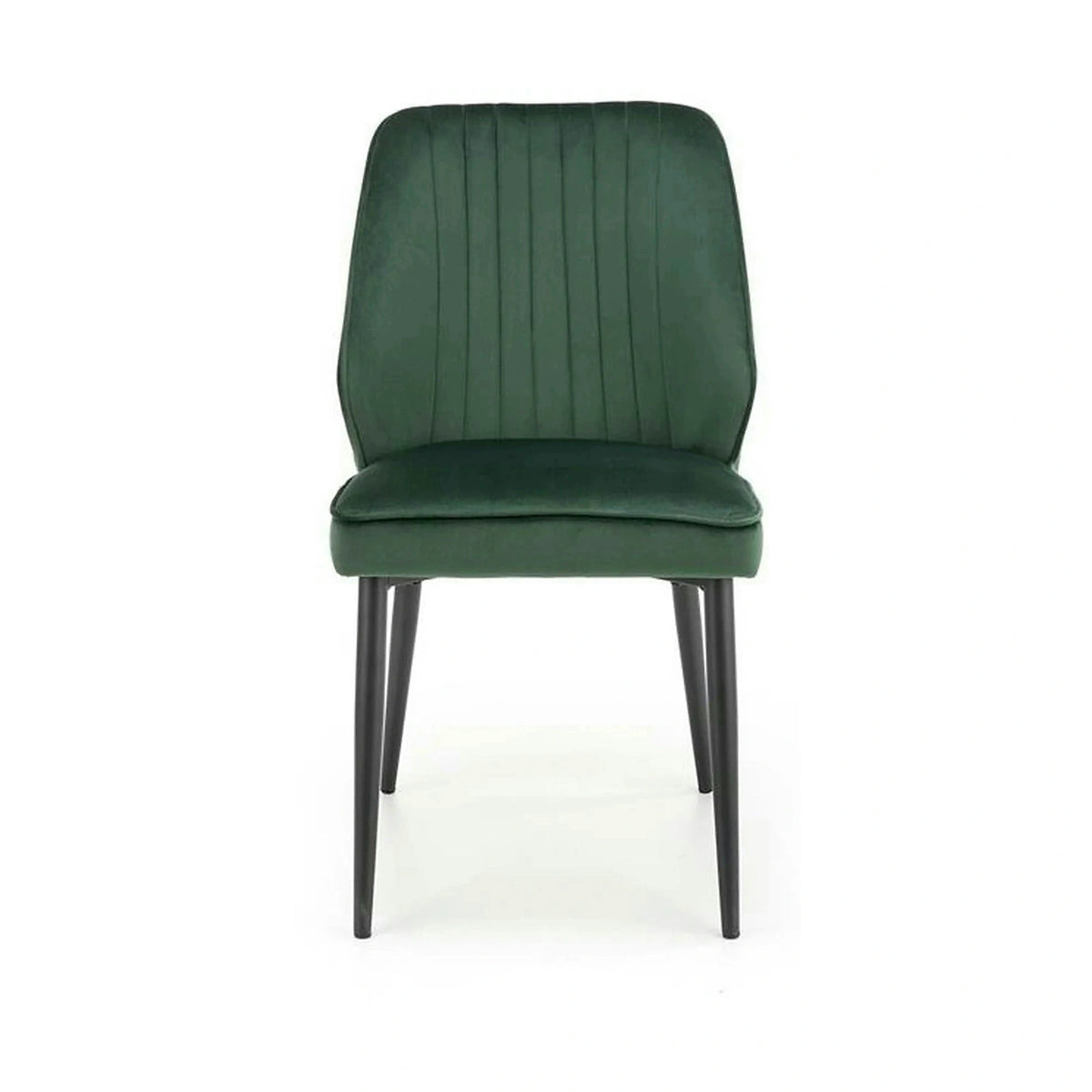 Scaun tapitat K432, verde inchis, stofa catifelata, 48x57x85 cm