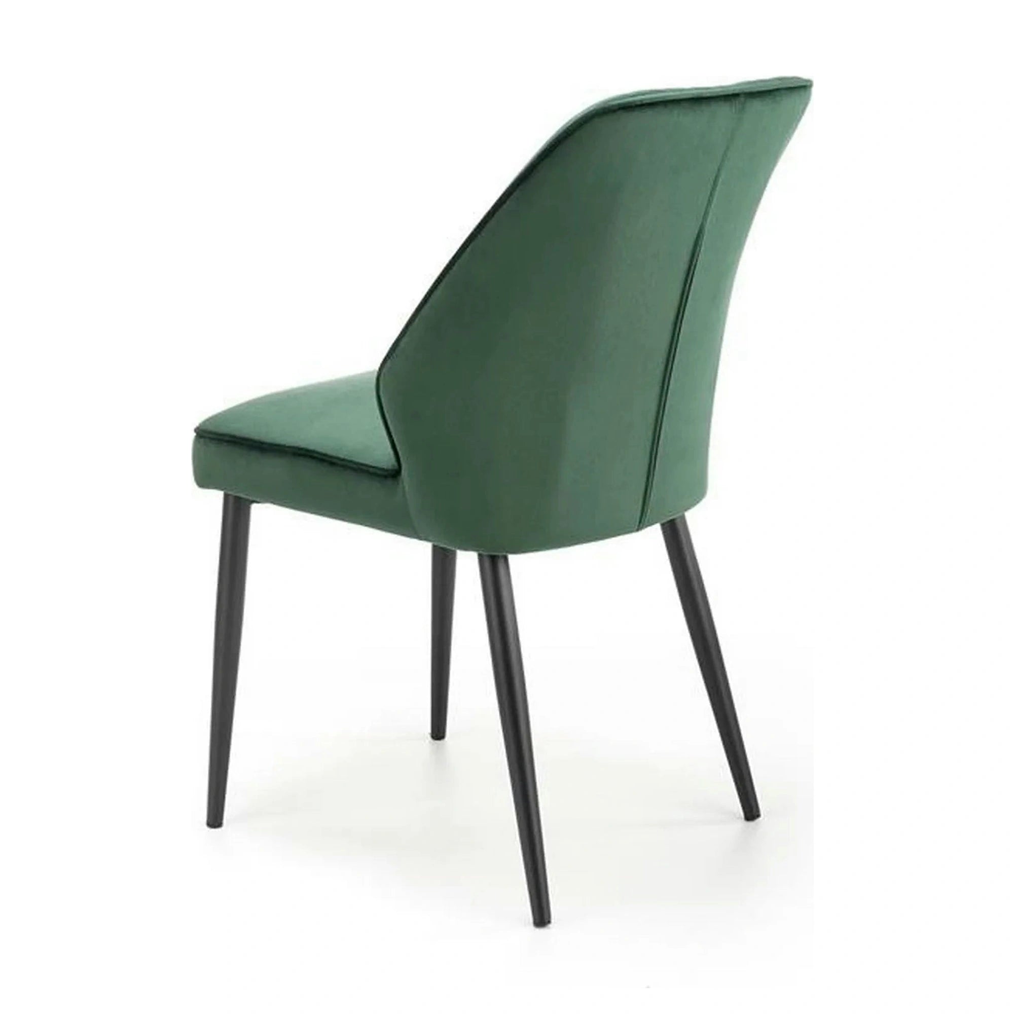 Scaun tapitat K432, verde inchis, stofa catifelata, 48x57x85 cm