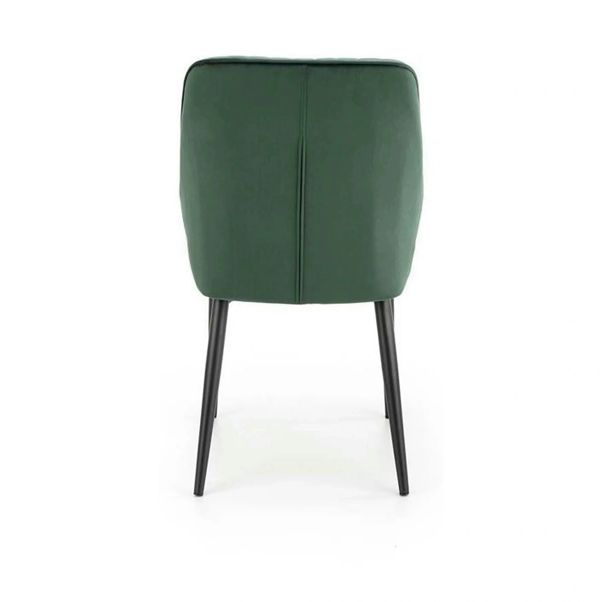 Scaun tapitat K432, verde inchis, stofa catifelata, 48x57x85 cm