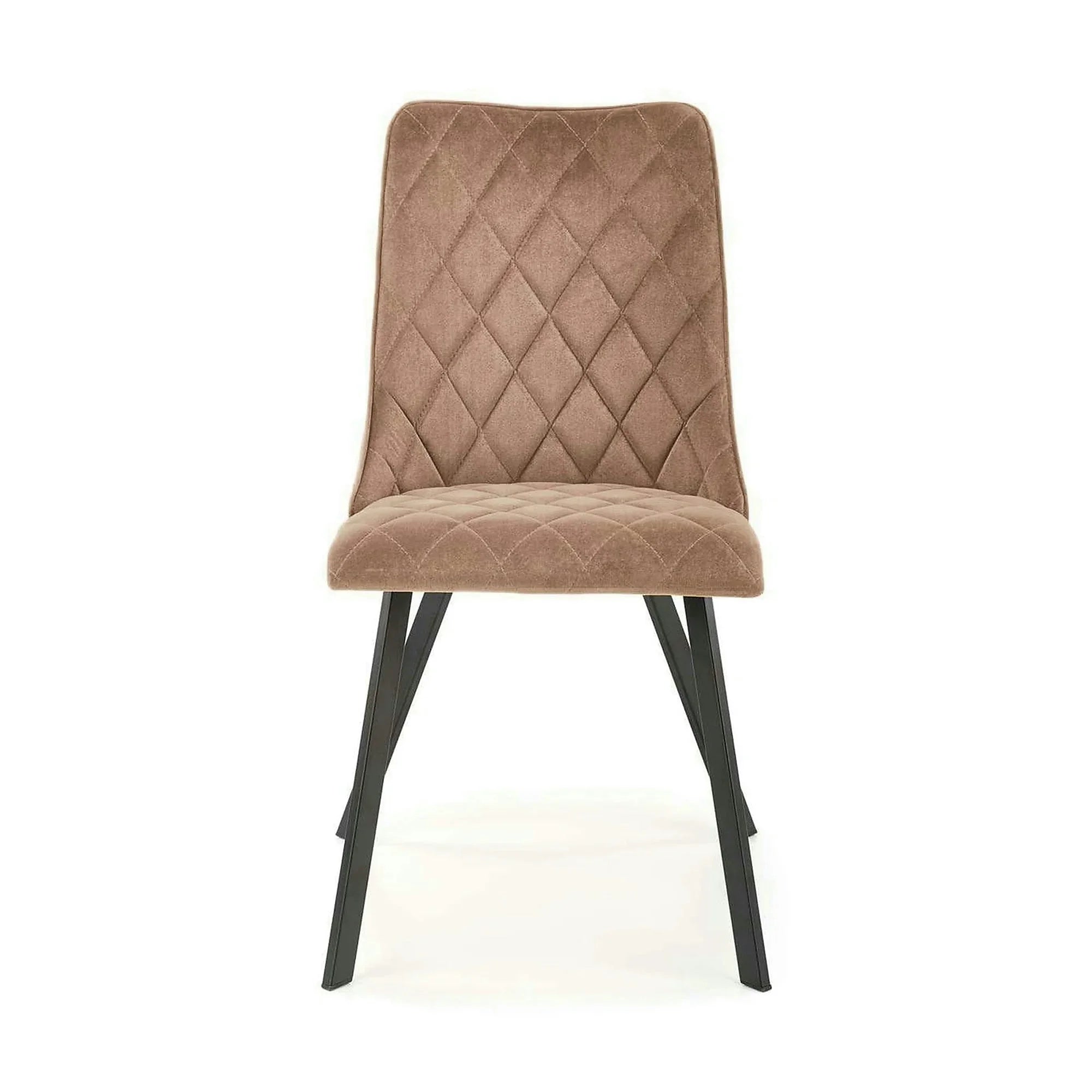 Scaun tapitat K450, bej, stofa catifelata, 44x58x85 cm