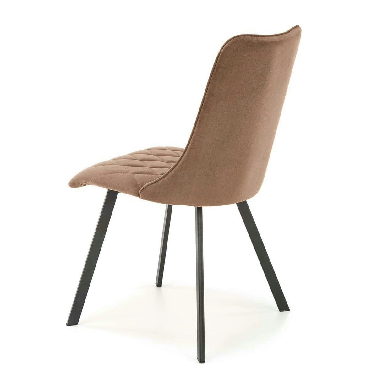 Scaun tapitat K450, bej, stofa catifelata, 44x58x85 cm