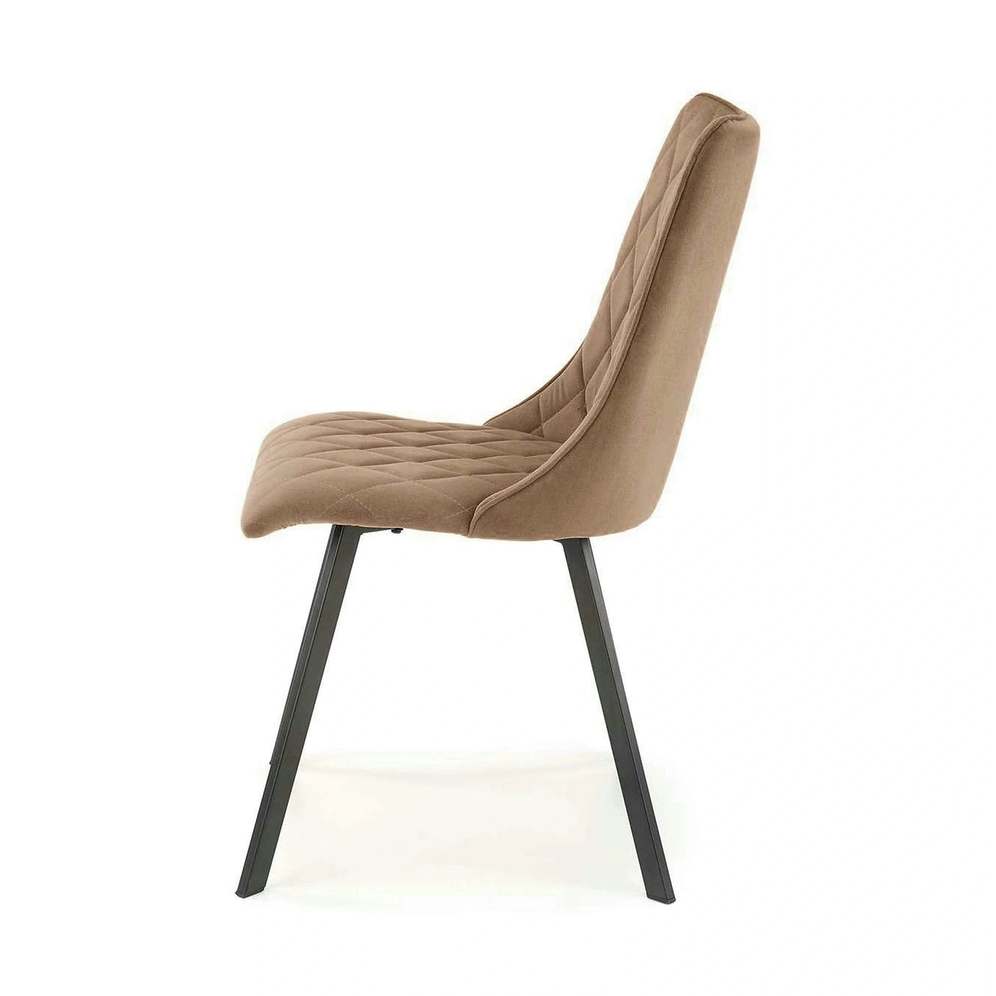 Scaun tapitat K450, bej, stofa catifelata, 44x58x85 cm