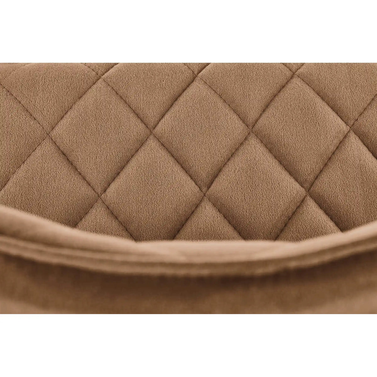Scaun tapitat K450, bej, stofa catifelata, 44x58x85 cm