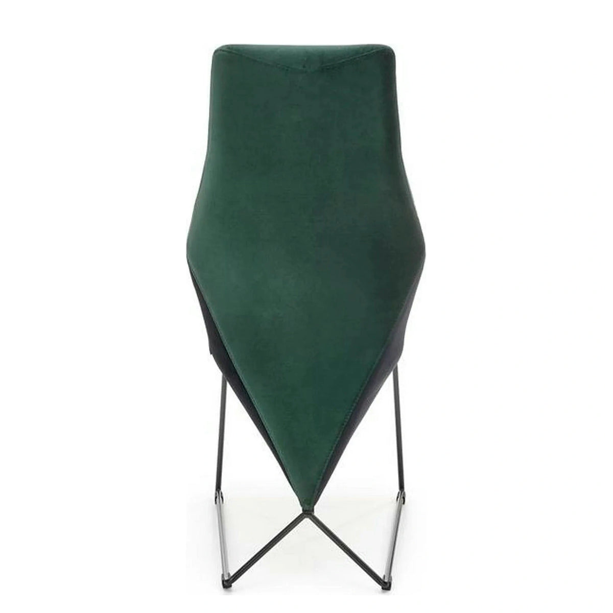 Scaun tapitat K485, verde inchis, stofa catifelata, 44x63x96 cm