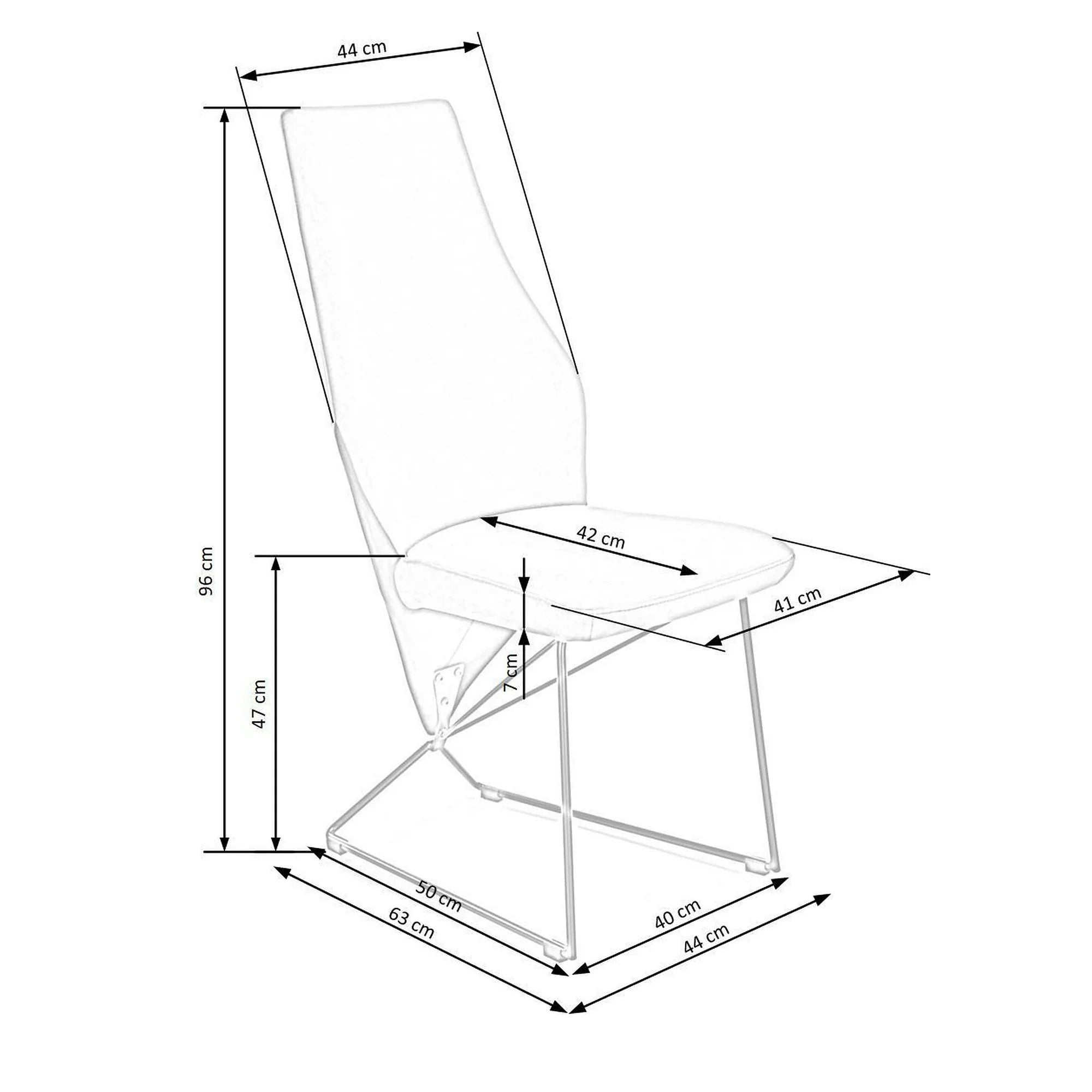 Scaun tapitat K485, verde inchis, stofa catifelata, 44x63x96 cm