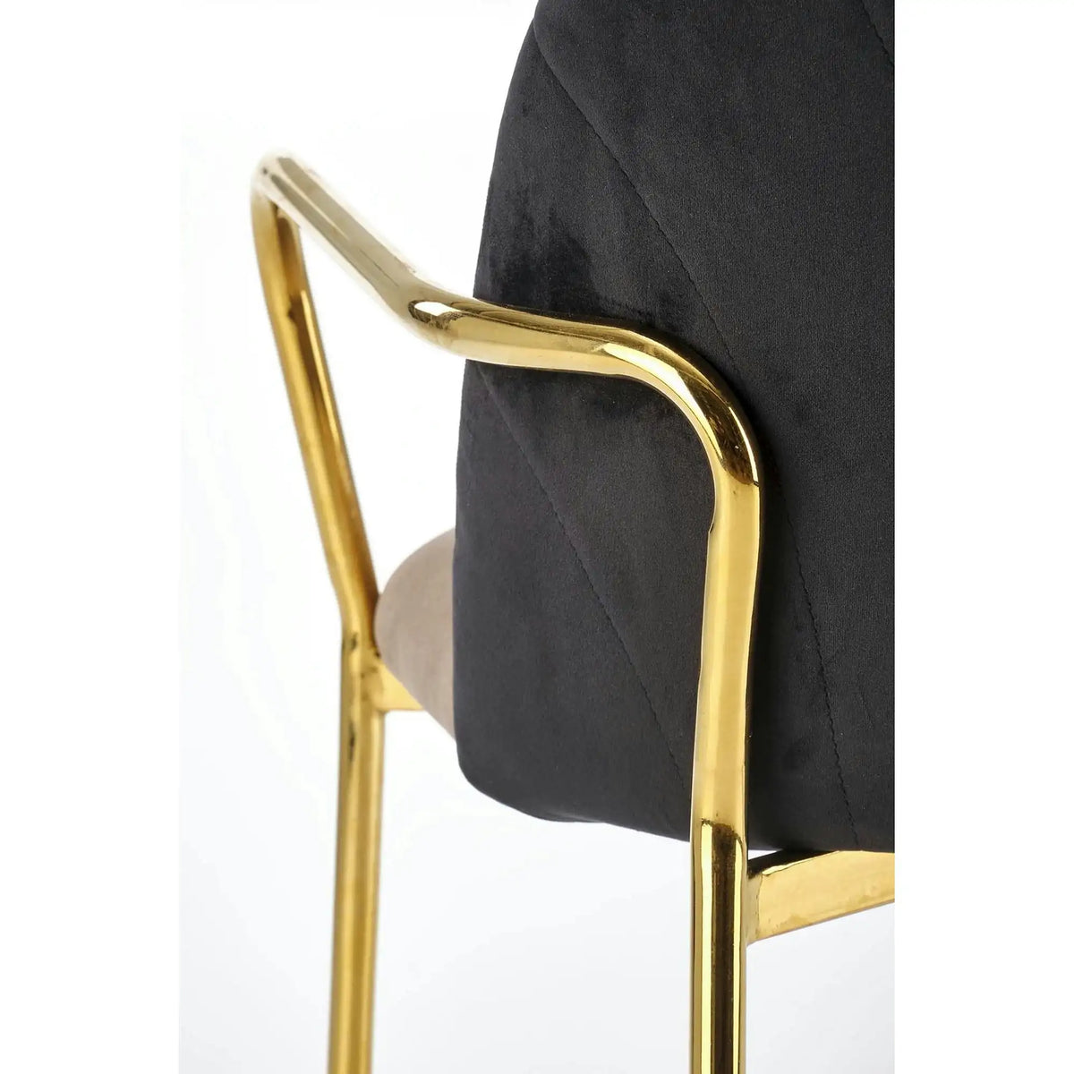 Scaun tapitat K500, bej/auriu, stofa catifelata, 53x57x80 cm