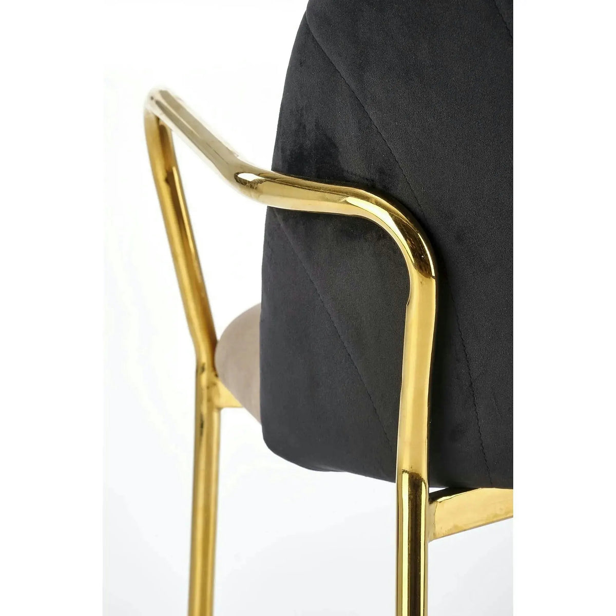 Scaun tapitat K500, bej/auriu, stofa catifelata, 53x57x80 cm