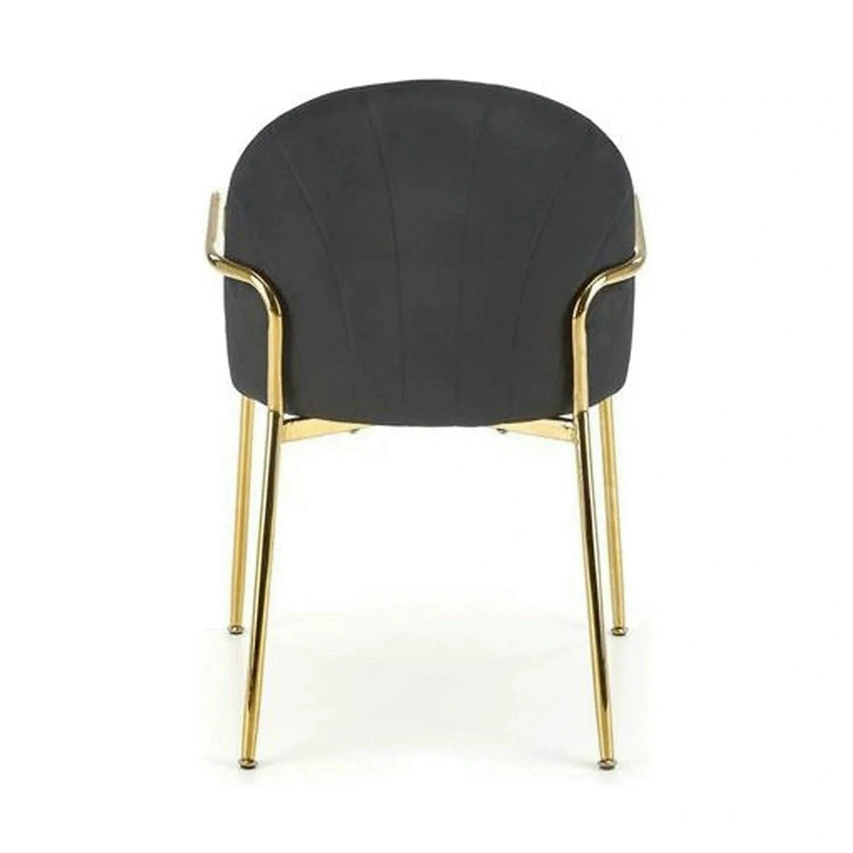 Scaun tapitat K500, bej/auriu, stofa catifelata, 53x57x80 cm