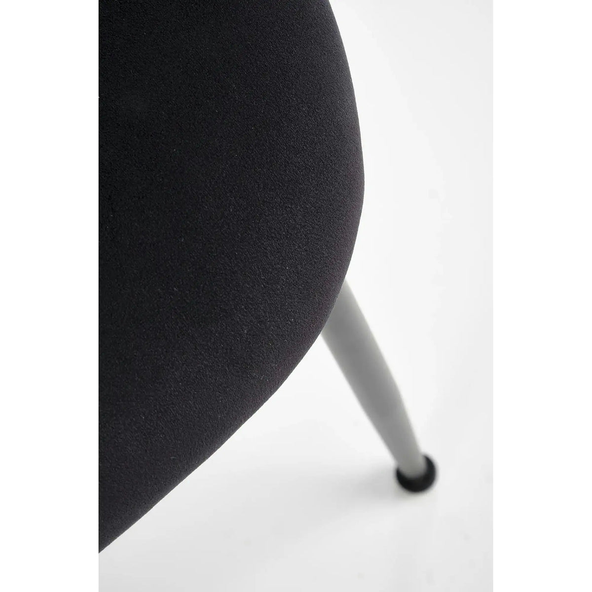 Scaun tapitat K505, negru, cu imprimeu floral, stofa catifelata, 51x55x86 cm