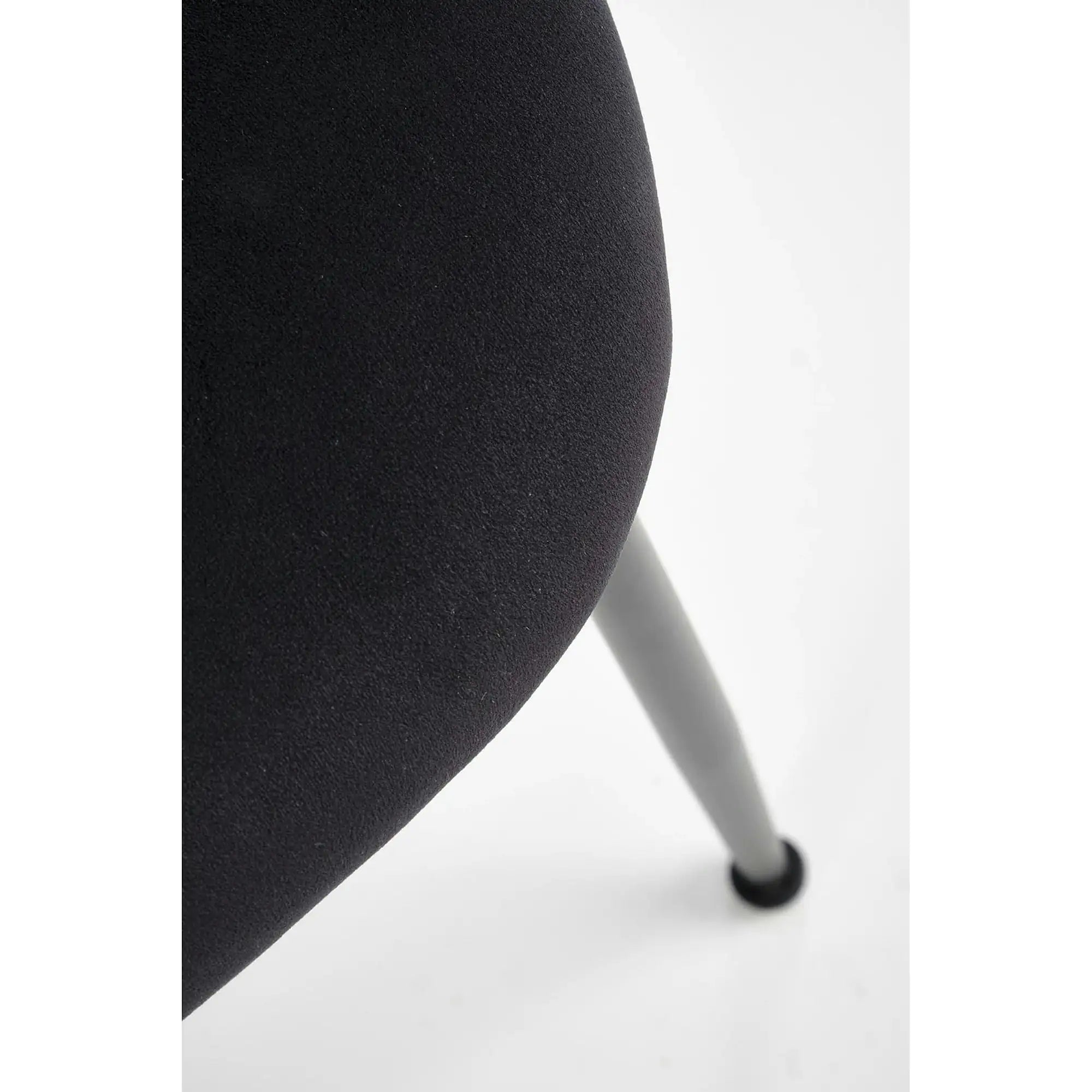 Scaun tapitat K505, negru, cu imprimeu floral, stofa catifelata, 51x55x86 cm