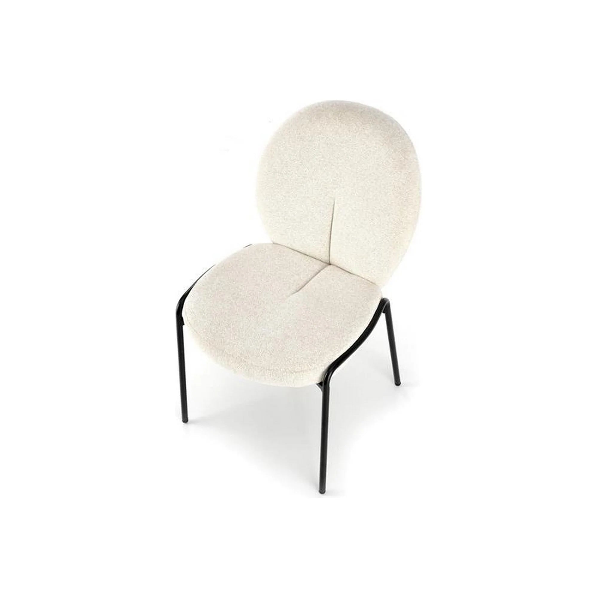 Scaun tapitat K507, crem, stofa, 55x71x87 cm