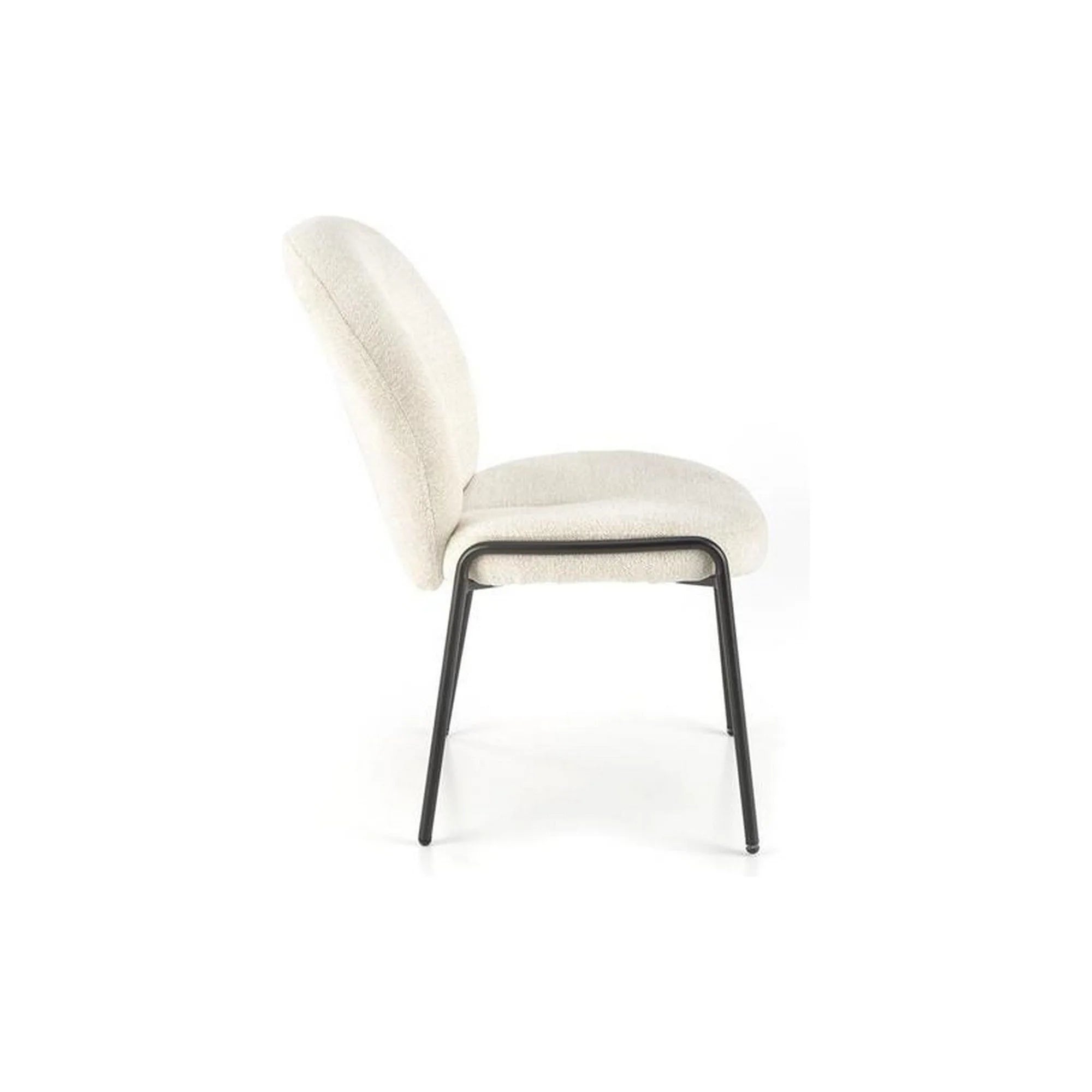 Scaun tapitat K507, crem, stofa, 55x71x87 cm