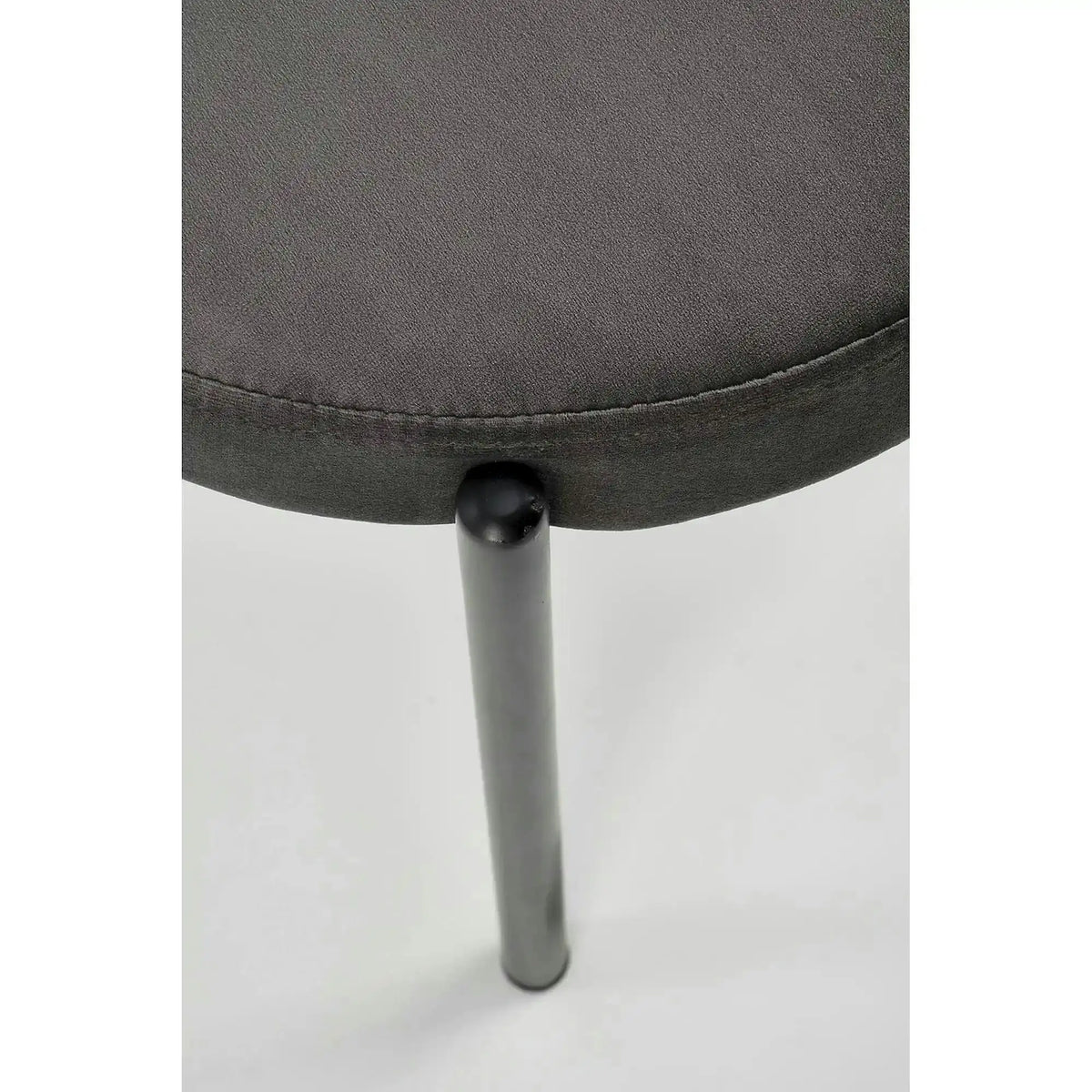 Scaun tapitat K509, gri, stofa catifelata, 42x48x80 cm