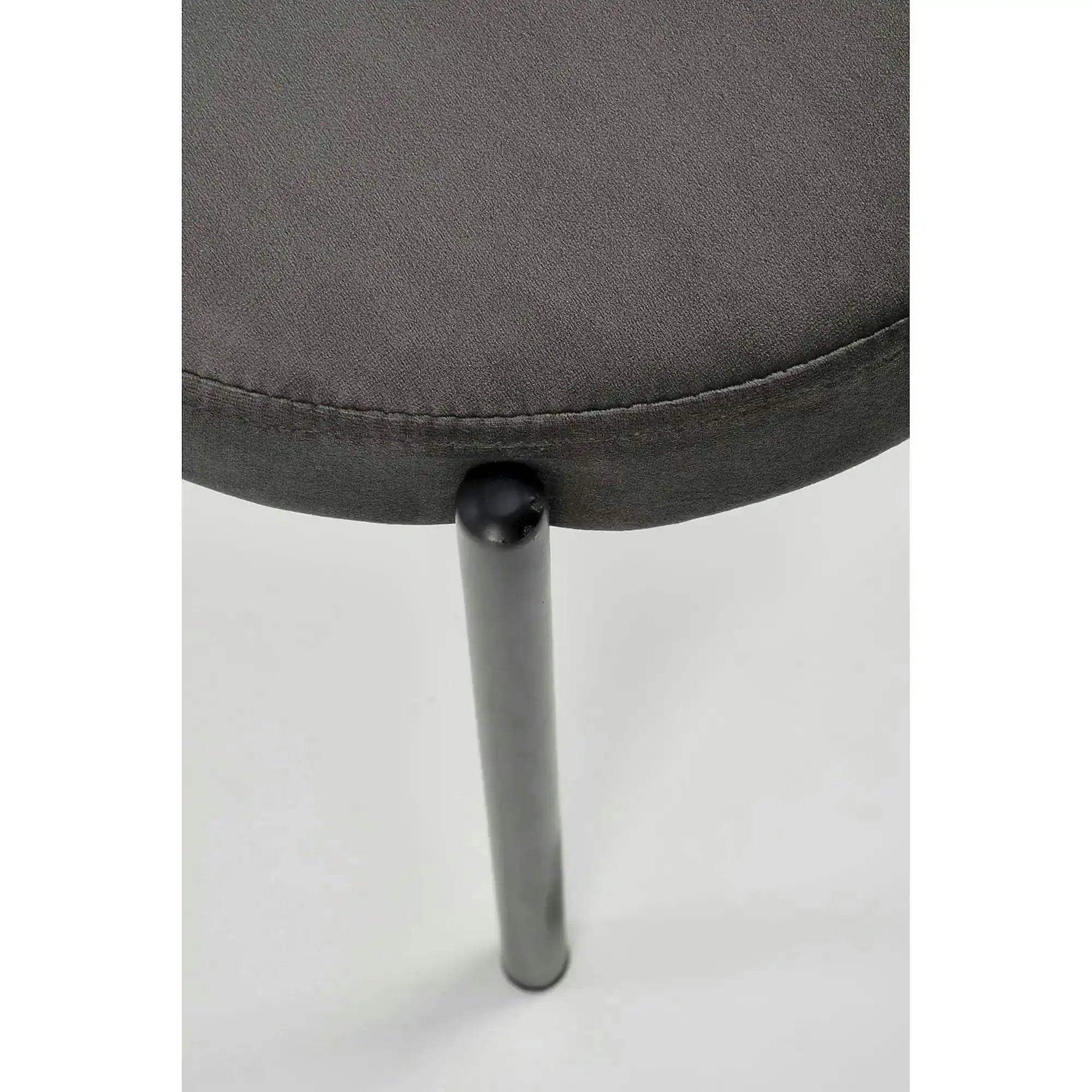 Scaun tapitat K509, gri, stofa catifelata, 42x48x80 cm