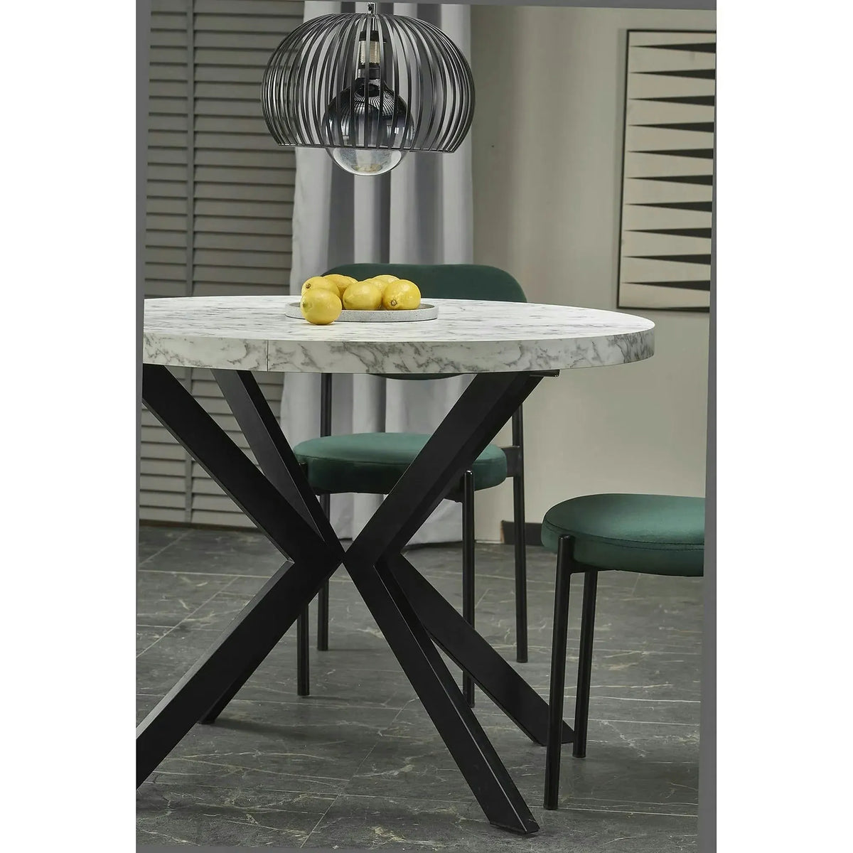 Scaun tapitat K509, gri, stofa catifelata, 42x48x80 cm