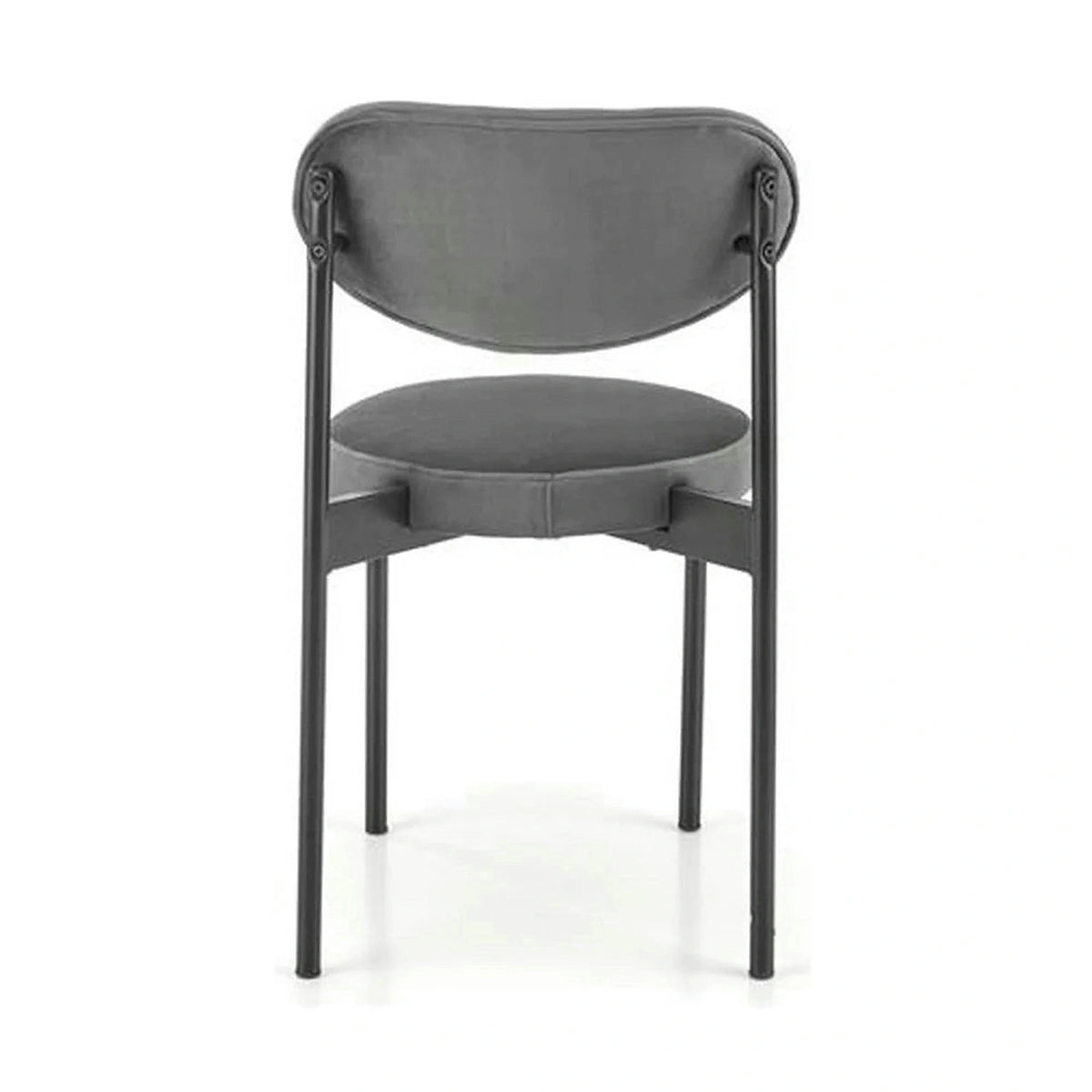 Scaun tapitat K509, gri, stofa catifelata, 42x48x80 cm