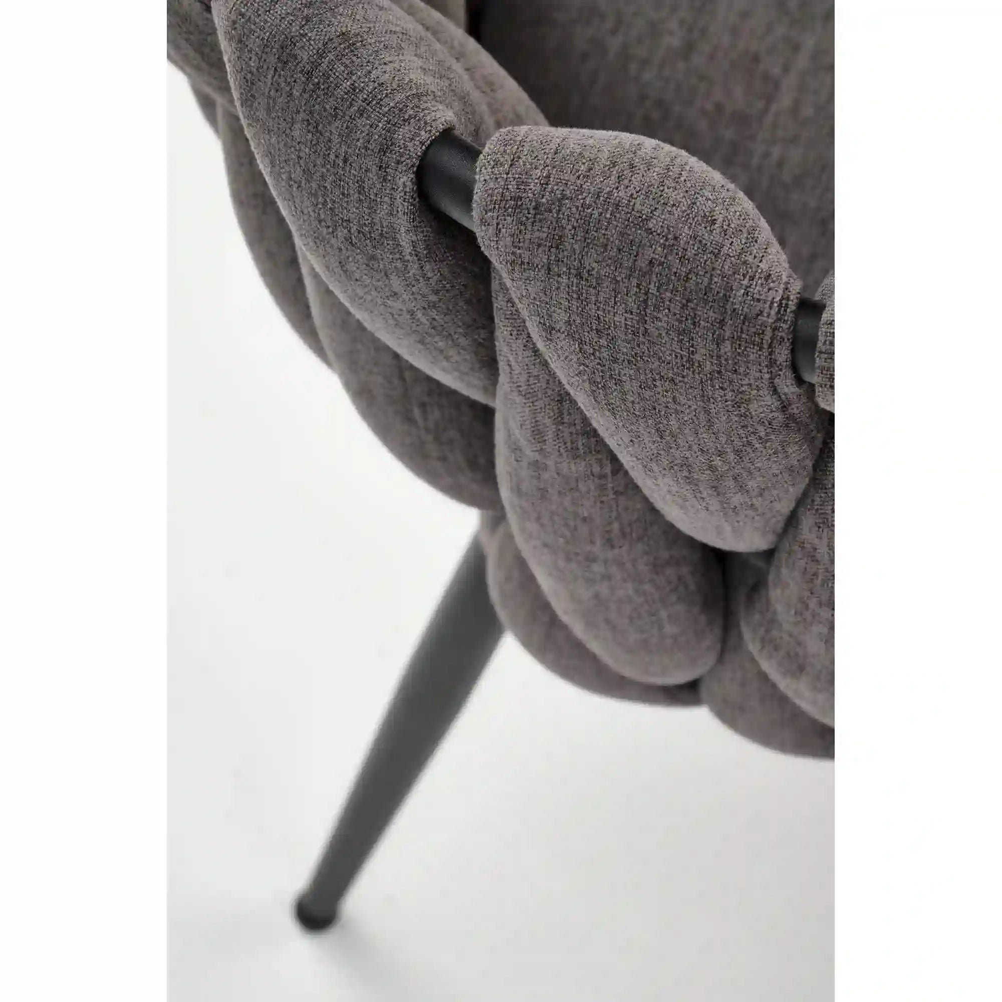 Scaun tapitat K516, gri/negru, stofa/otel, 57x60x79 cm