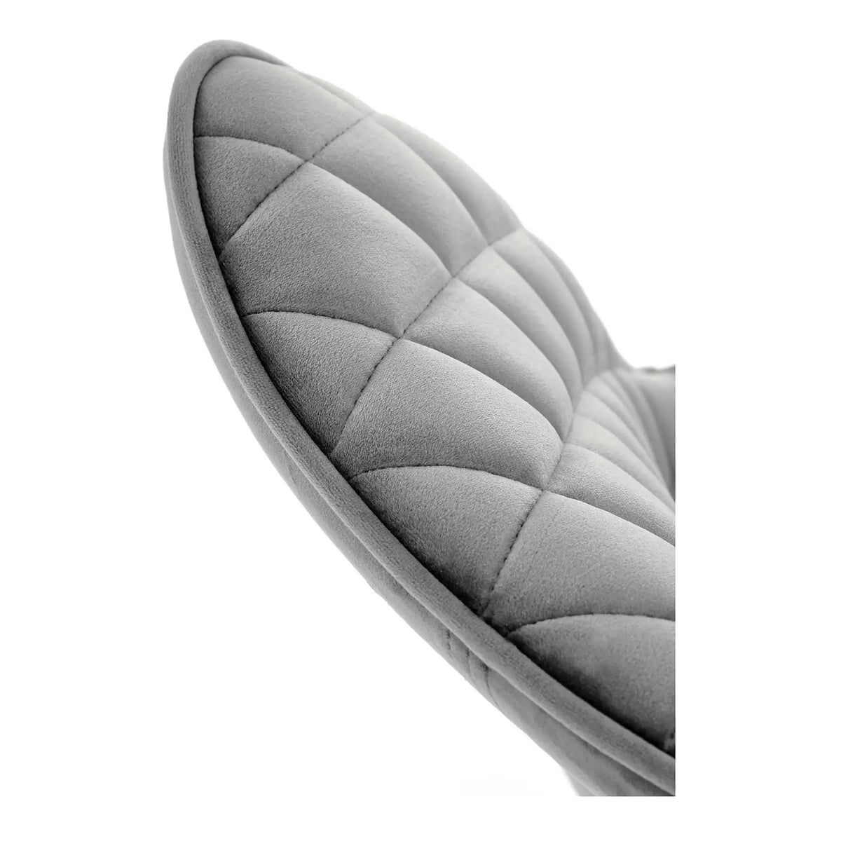Scaun tapitat K520, gri/negru, stofa catifelata, rotativ, 45x63x80 cm