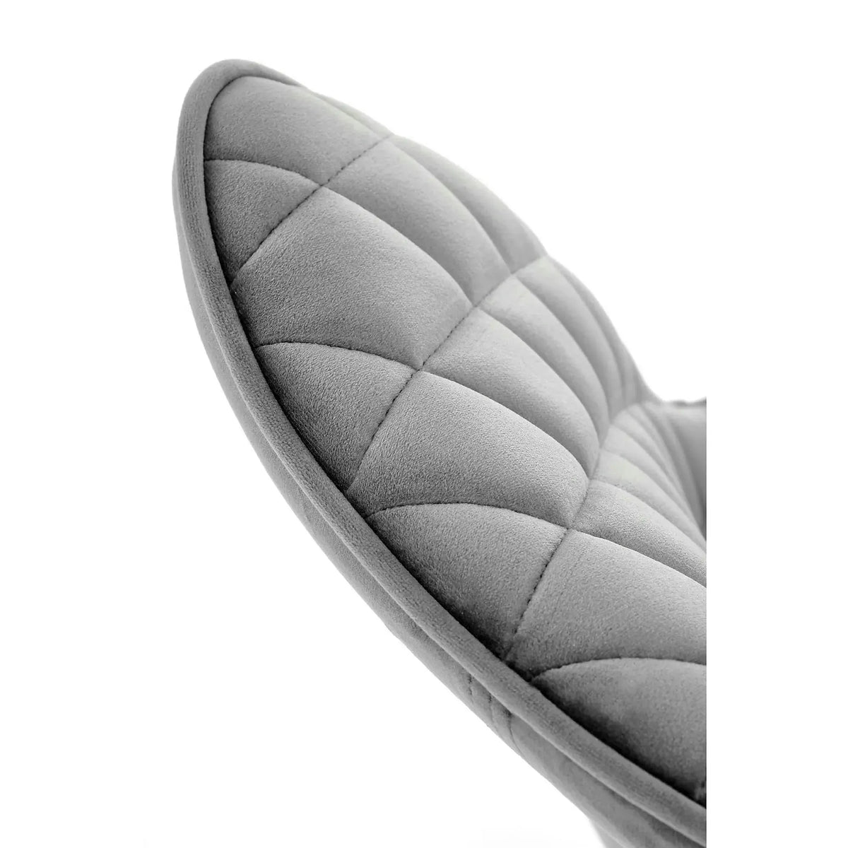 Scaun tapitat K520, gri/negru, stofa catifelata, rotativ, 45x63x80 cm