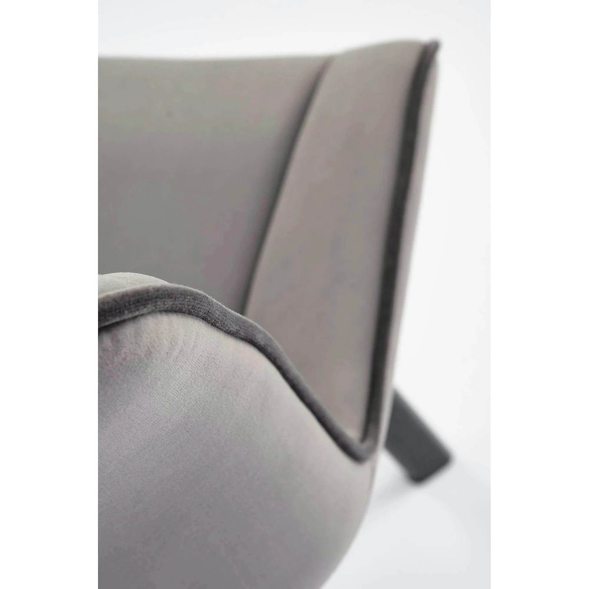 Scaun tapitat K520, gri/negru, stofa catifelata, rotativ, 45x63x80 cm