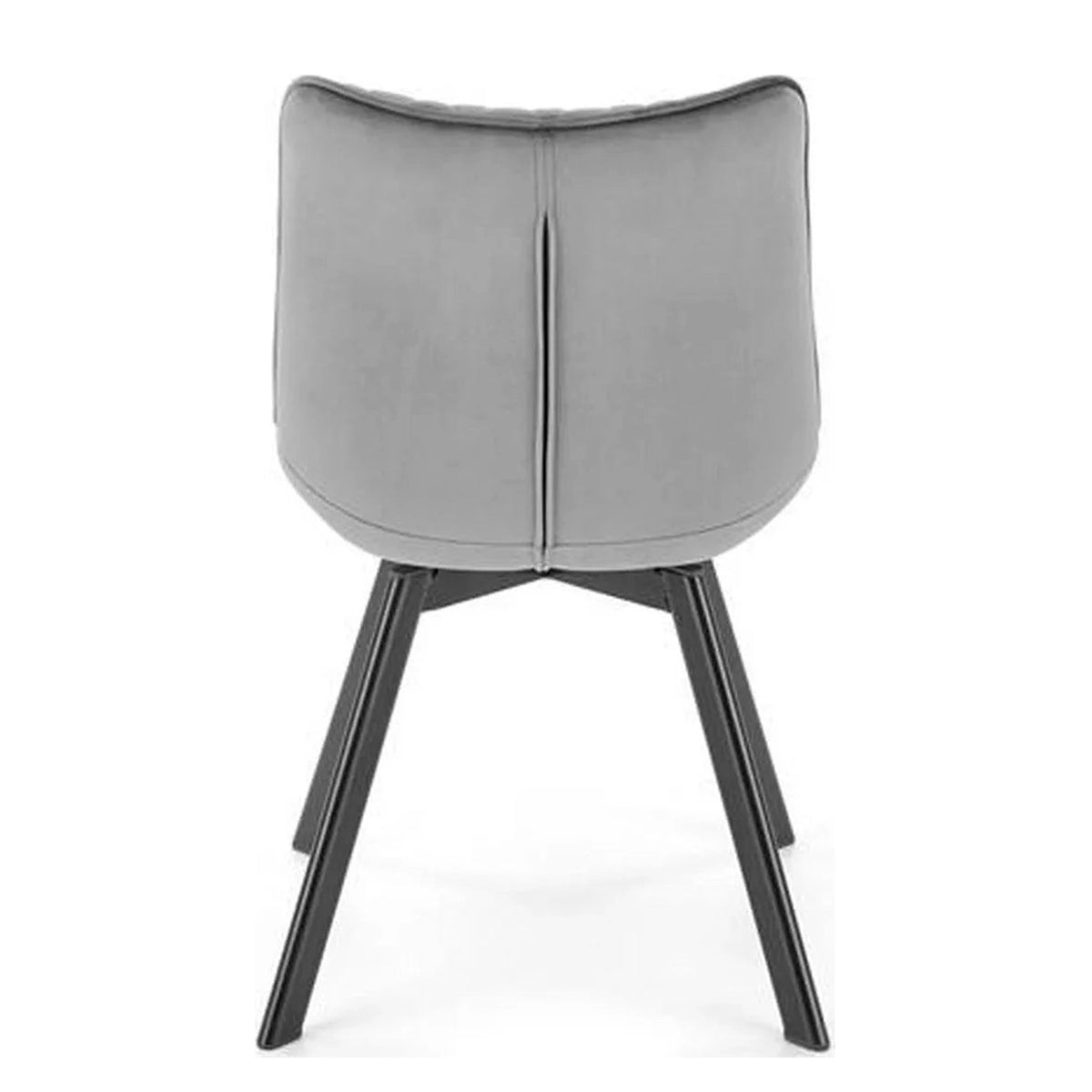 Scaun tapitat K520, gri/negru, stofa catifelata, rotativ, 45x63x80 cm