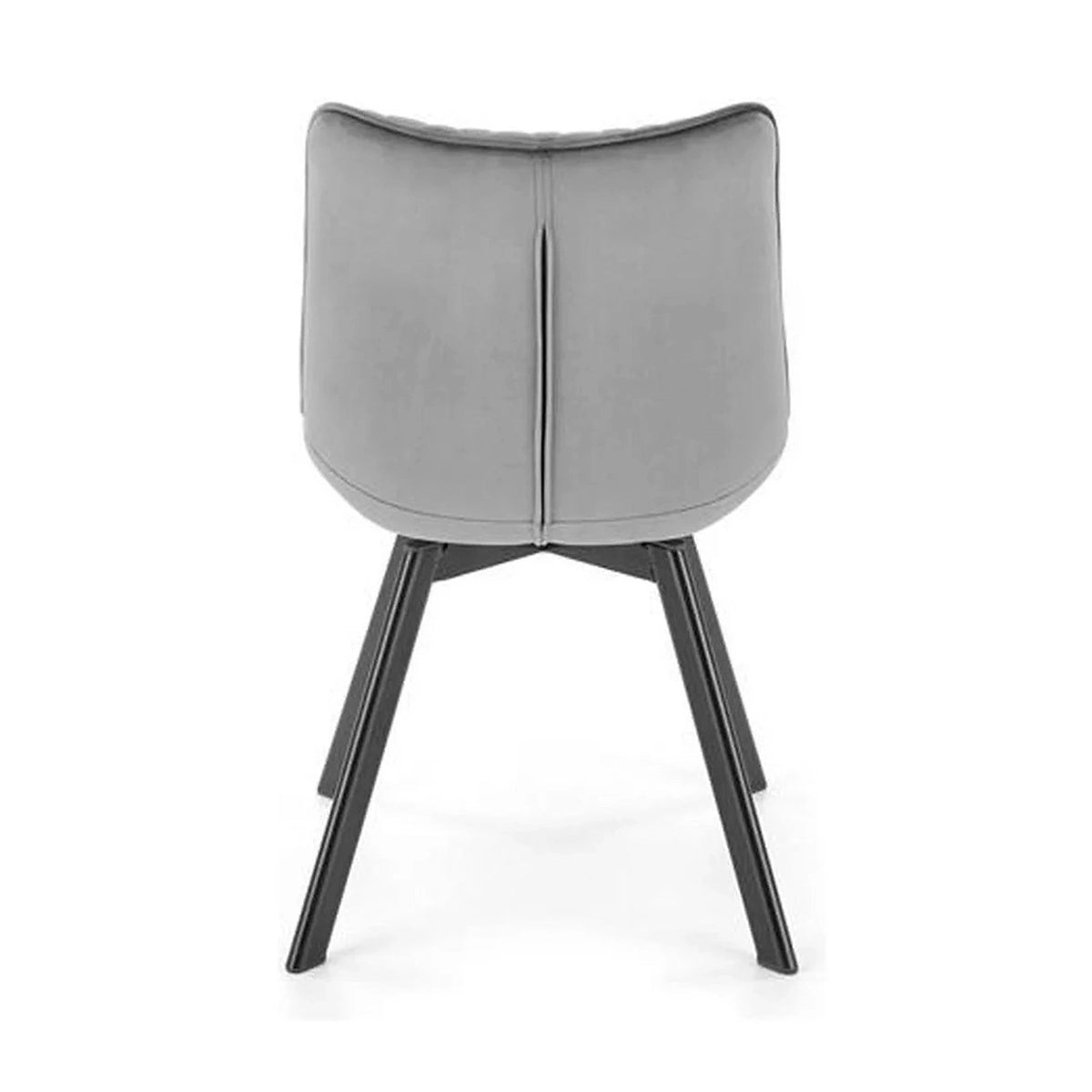 Scaun tapitat K520, gri/negru, stofa catifelata, rotativ, 45x63x80 cm