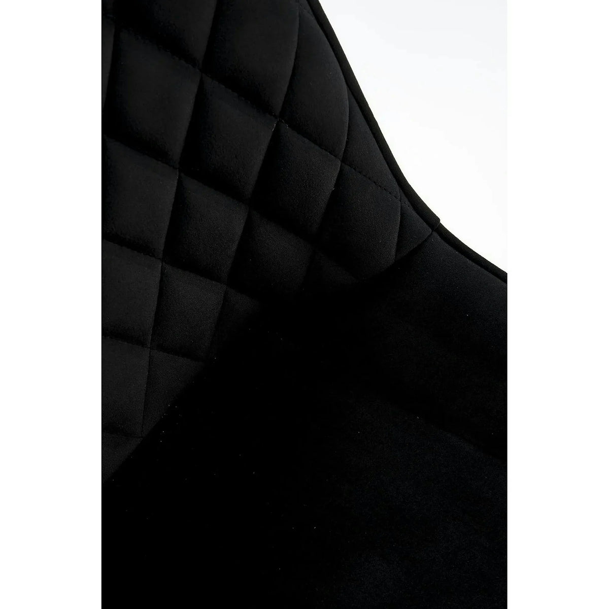 Scaun tapitat K520, negru, stofa catifelata, rotativ, 45x63x80 cm