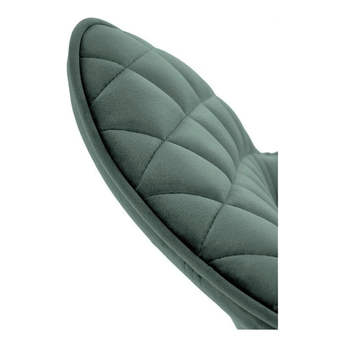 Scaun tapitat K520, verde/negru, stofa catifelata, 45x63x80 cm