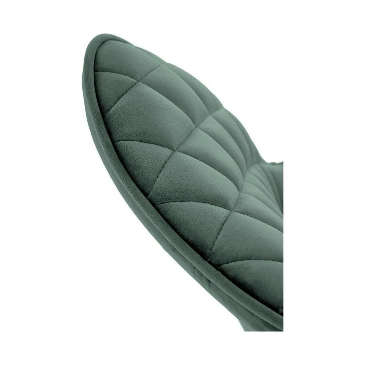 Scaun tapitat K520, verde/negru, stofa catifelata, 45x63x80 cm