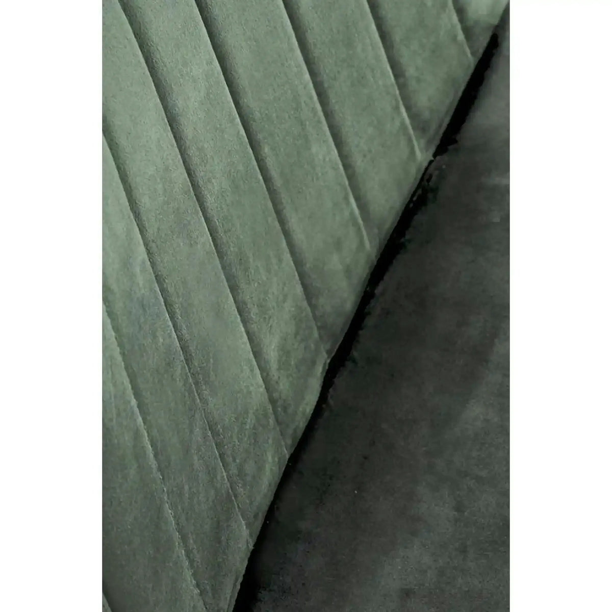 Scaun tapitat K521, verde/negru, stofa catifelata, 46x58x83 cm