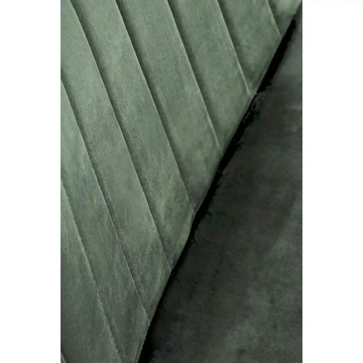 Scaun tapitat K521, verde/negru, stofa catifelata, 46x58x83 cm