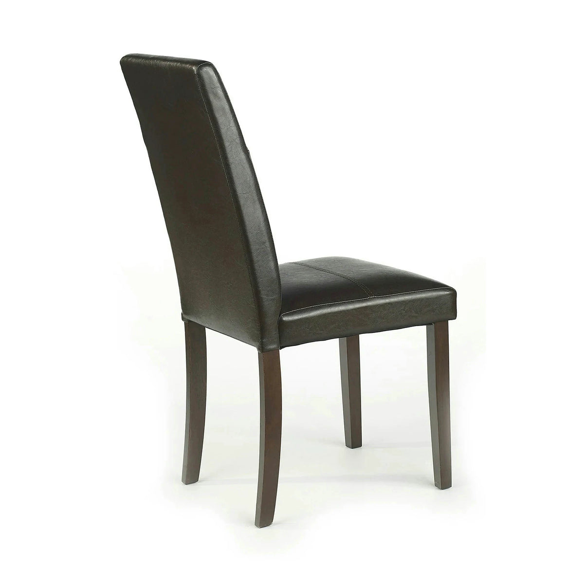 Scaun tapitat Kerry, maro/wenge, lemn malaezian/piele ecologica, 45X46X95 CM