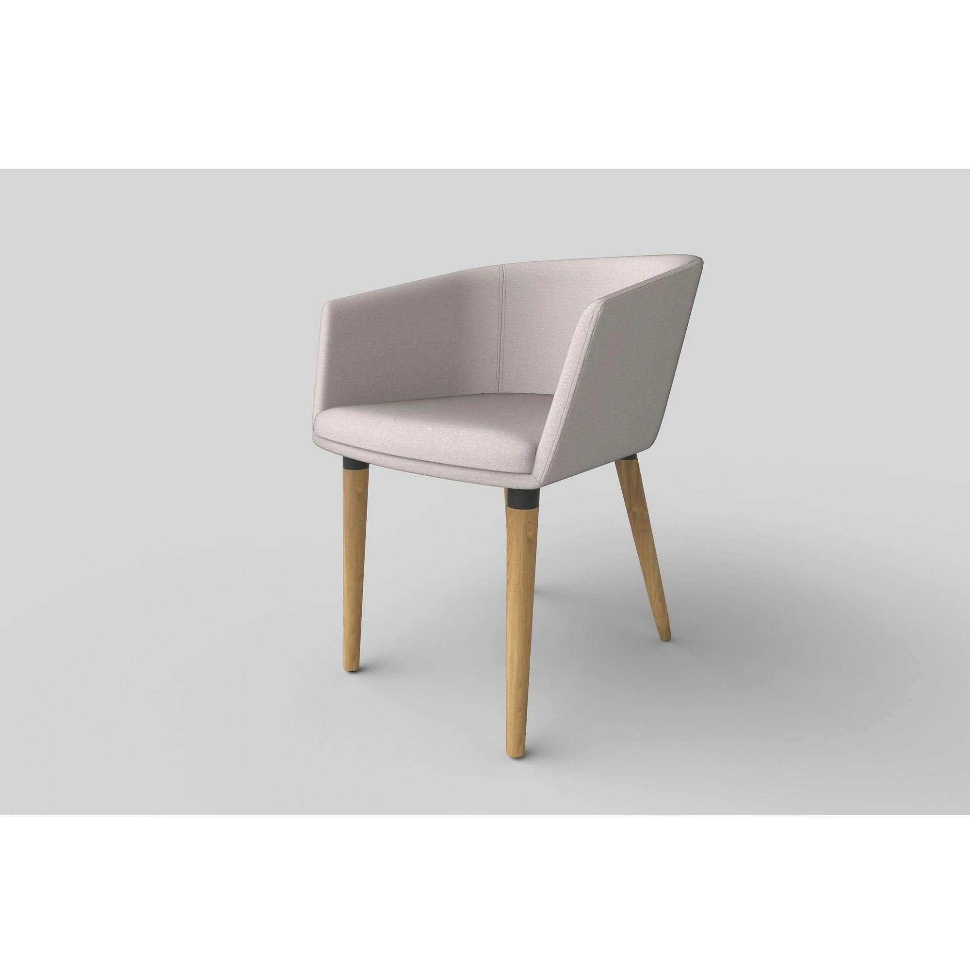 Scaun tapitat living K266, bej/stejar, stofa clasica/lemn, 56X56X72 CM