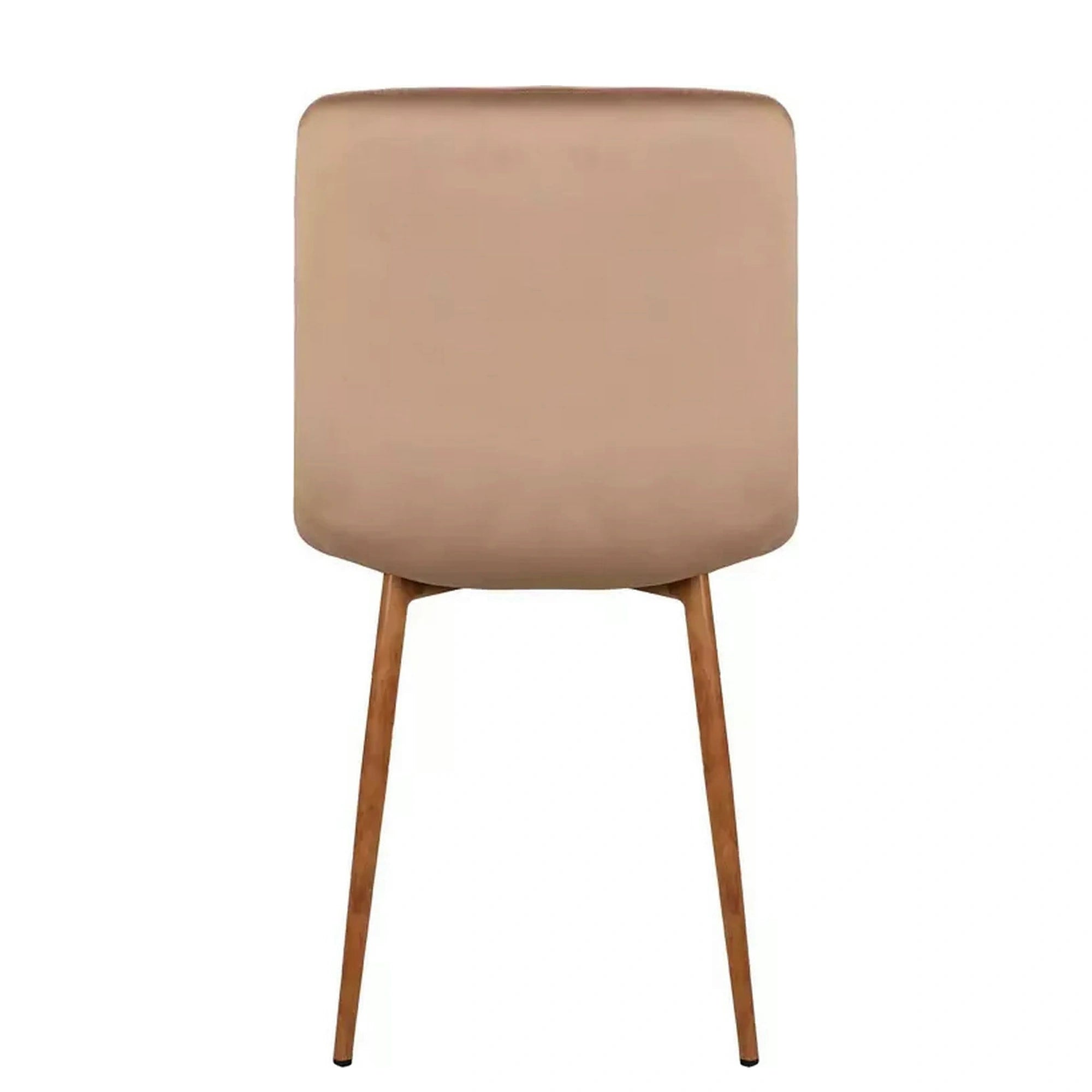 Scaun tapitat MILA D, bej deschis/stejar, stofa catifelata/metal, 45x41x86 cm