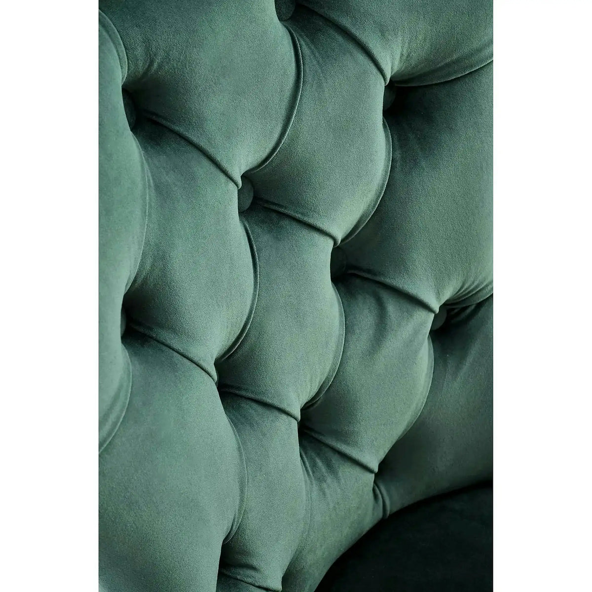 Scaun tapitat MIYA, verde/negru, stofa catifelata, 54x60x100 cm