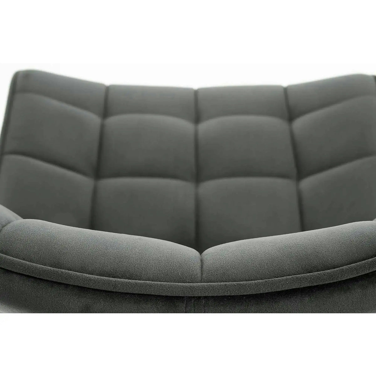 Scaun tapitat modern K332, gri/negru, stofa catifelata/metal, 46X61X84 CM