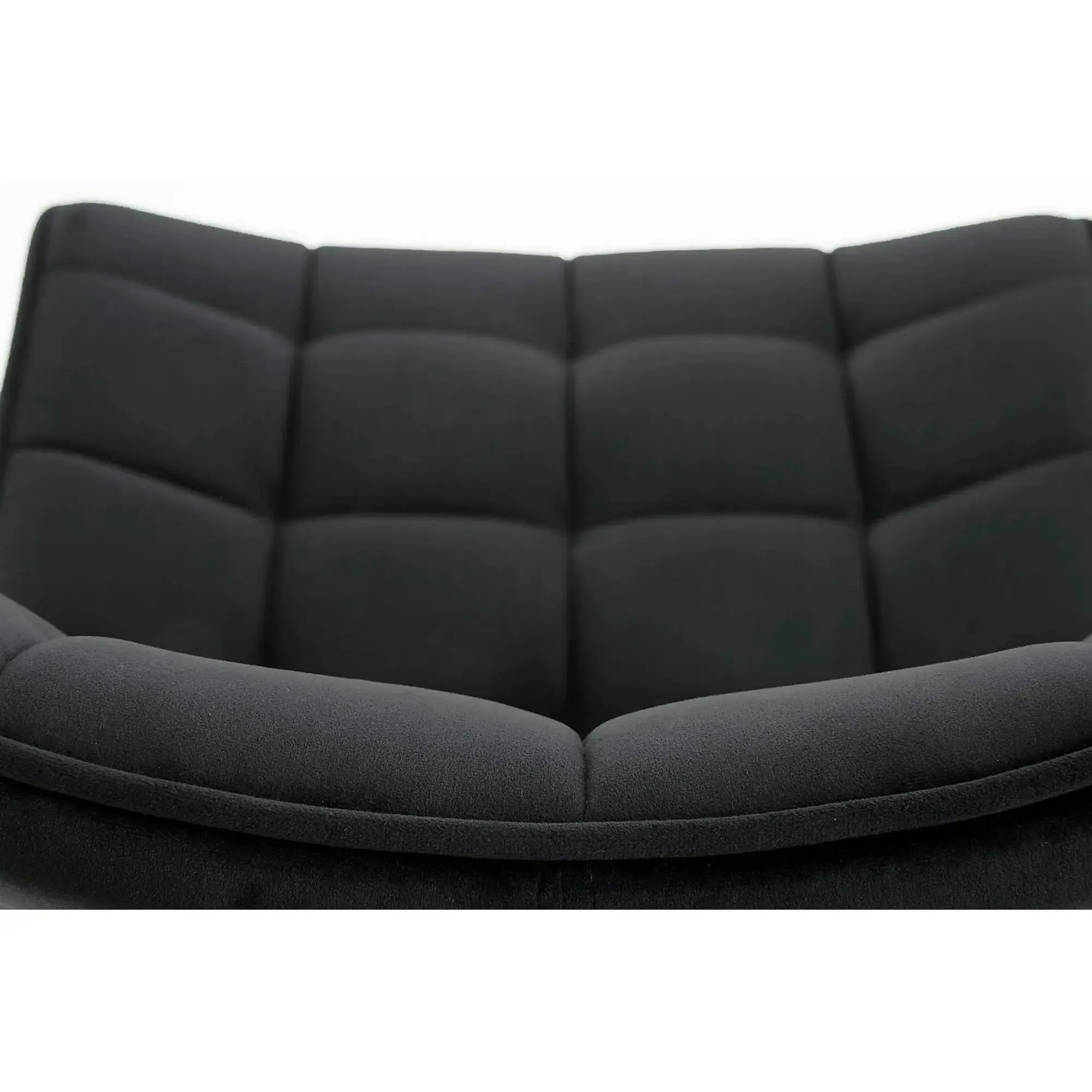 Scaun tapitat modern K332, negru, stofa catifelata/metal, 46x61x84 cm