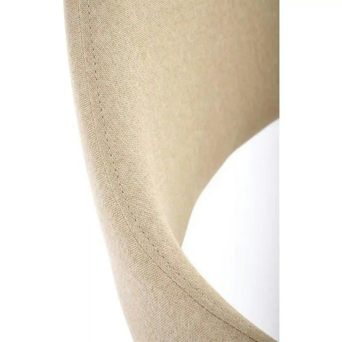 Scaun tapitat modern K344, bej/nuc, stofa clasica/metal, 51x57x82 cm