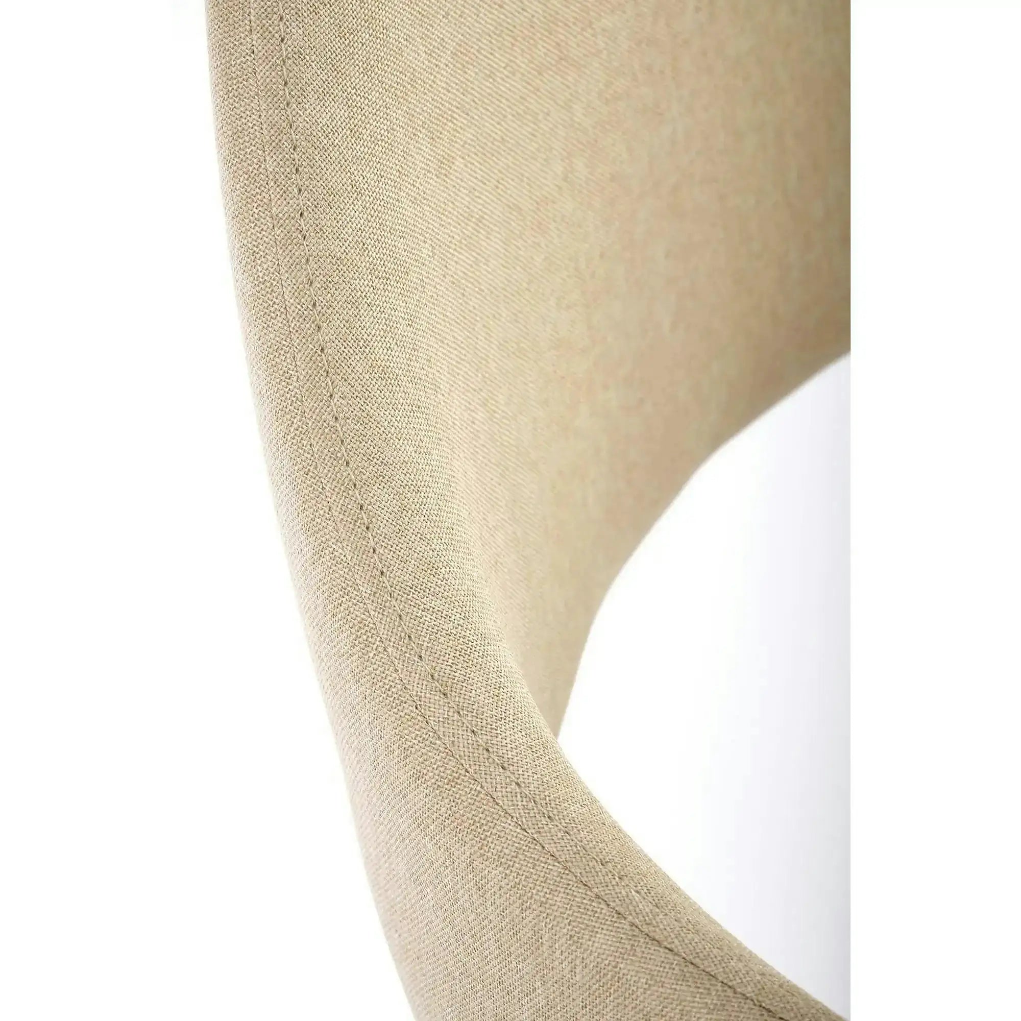 Scaun tapitat modern K344, bej/nuc, stofa clasica/metal, 51x57x82 cm