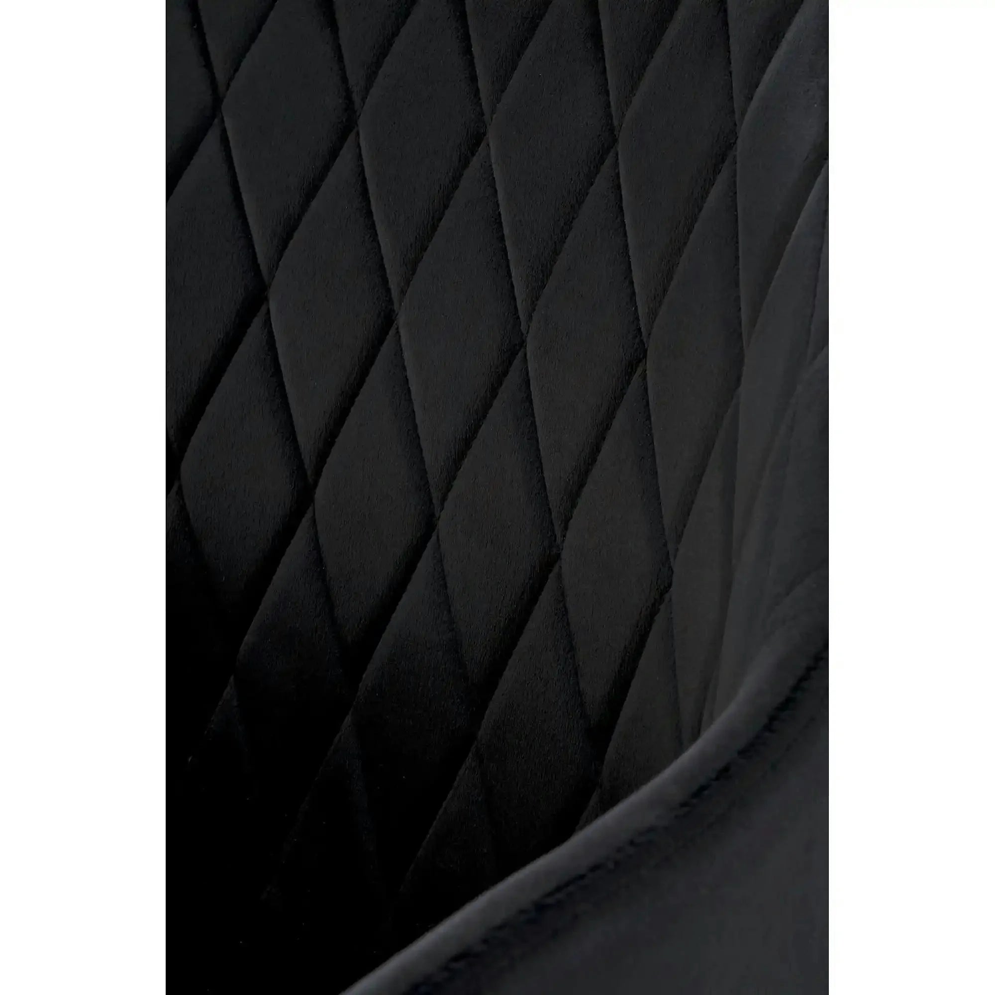 Scaun tapitat negru K558, stofa catifelata/metal, 59x60x86 cm